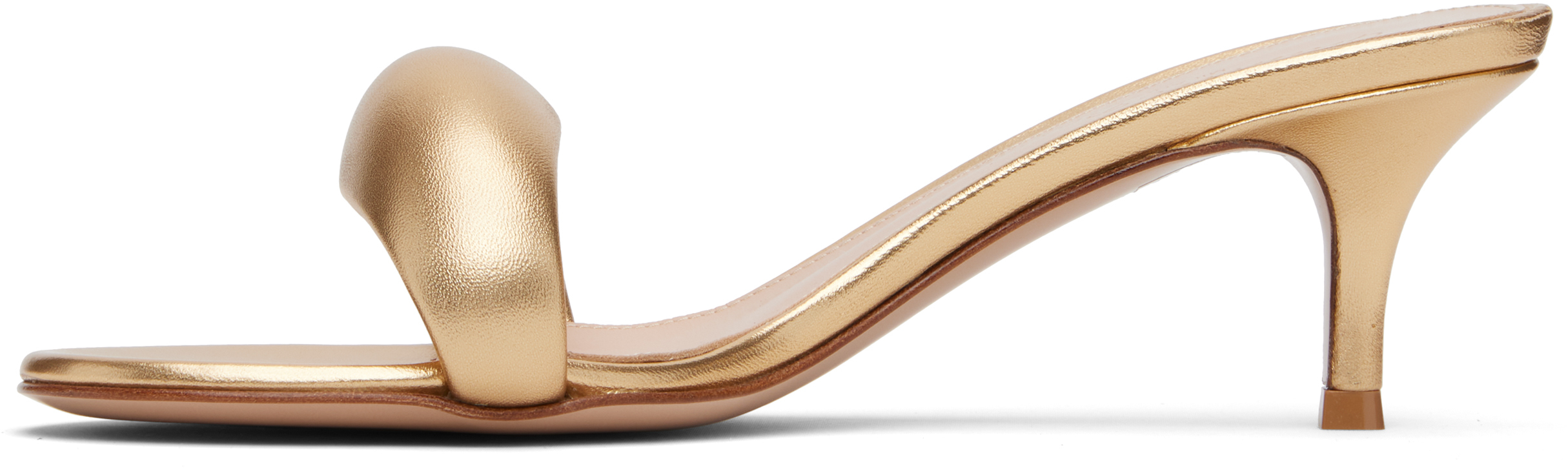 Gianvito Rossi Gold Bijoux 55 Mules In Gold