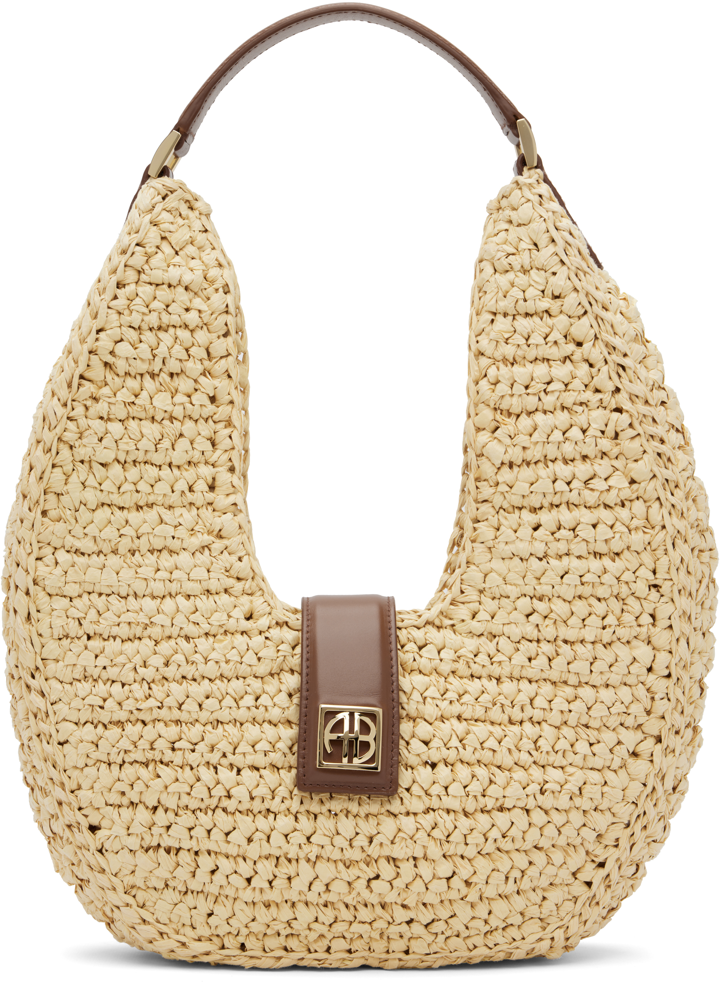 Beige & Brown Lou Monogram Bag