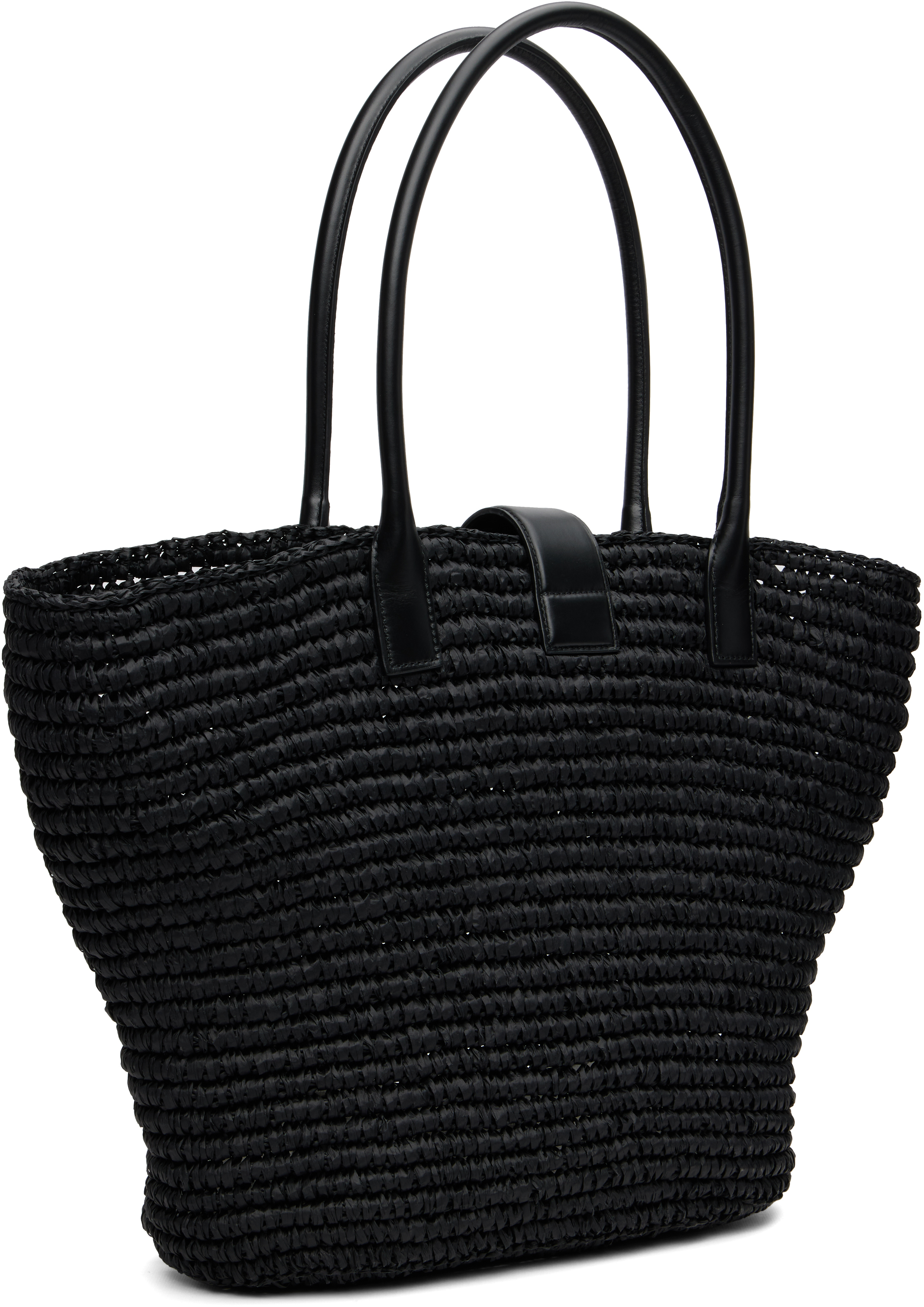 Anine Bing Black Lou Monogram Tote In Black