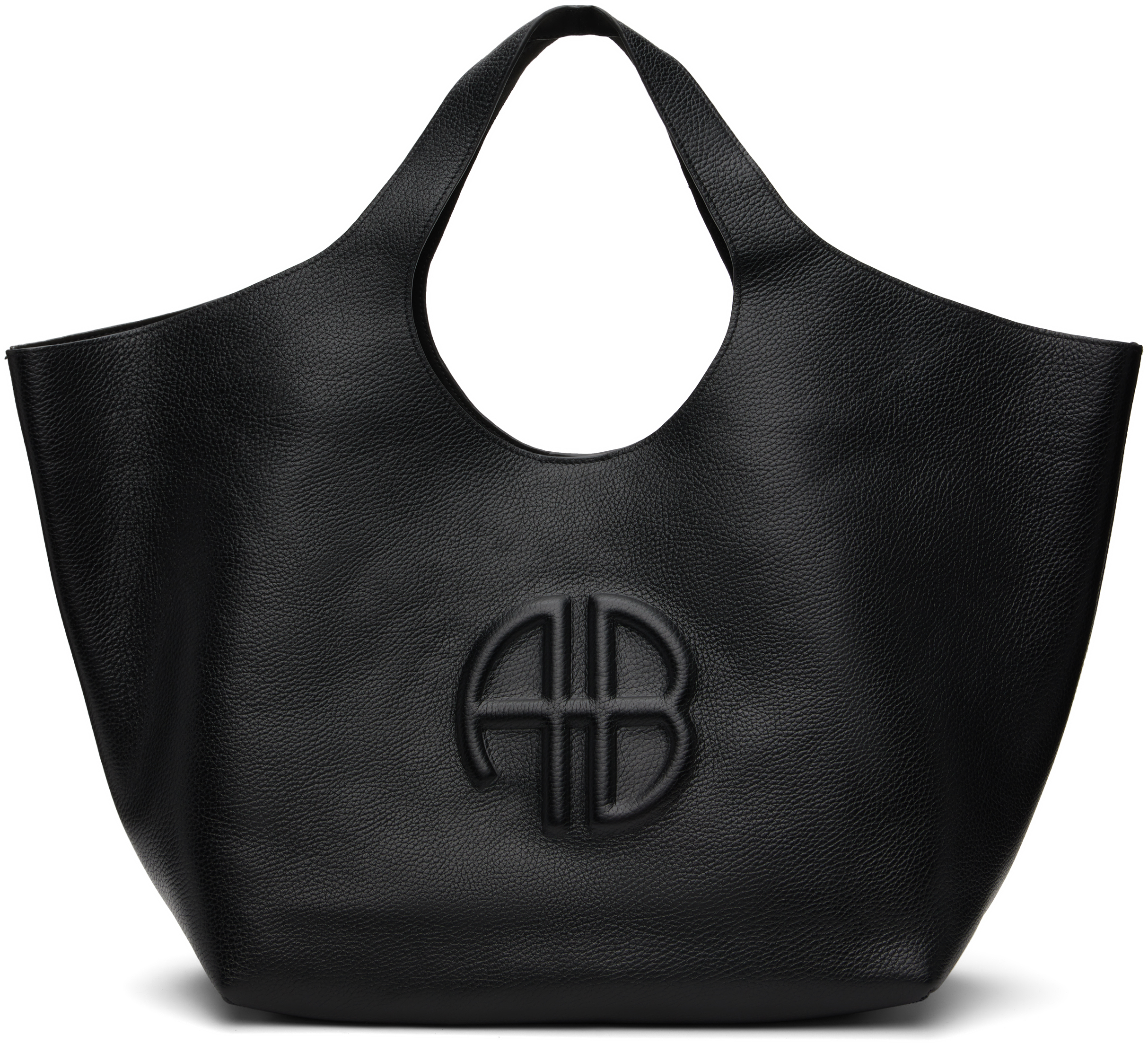 トートバッグ ANINE BING BLACK LEATHER LILI TOTE BAG Anine Bing leather bag Lili Tote PRM EU