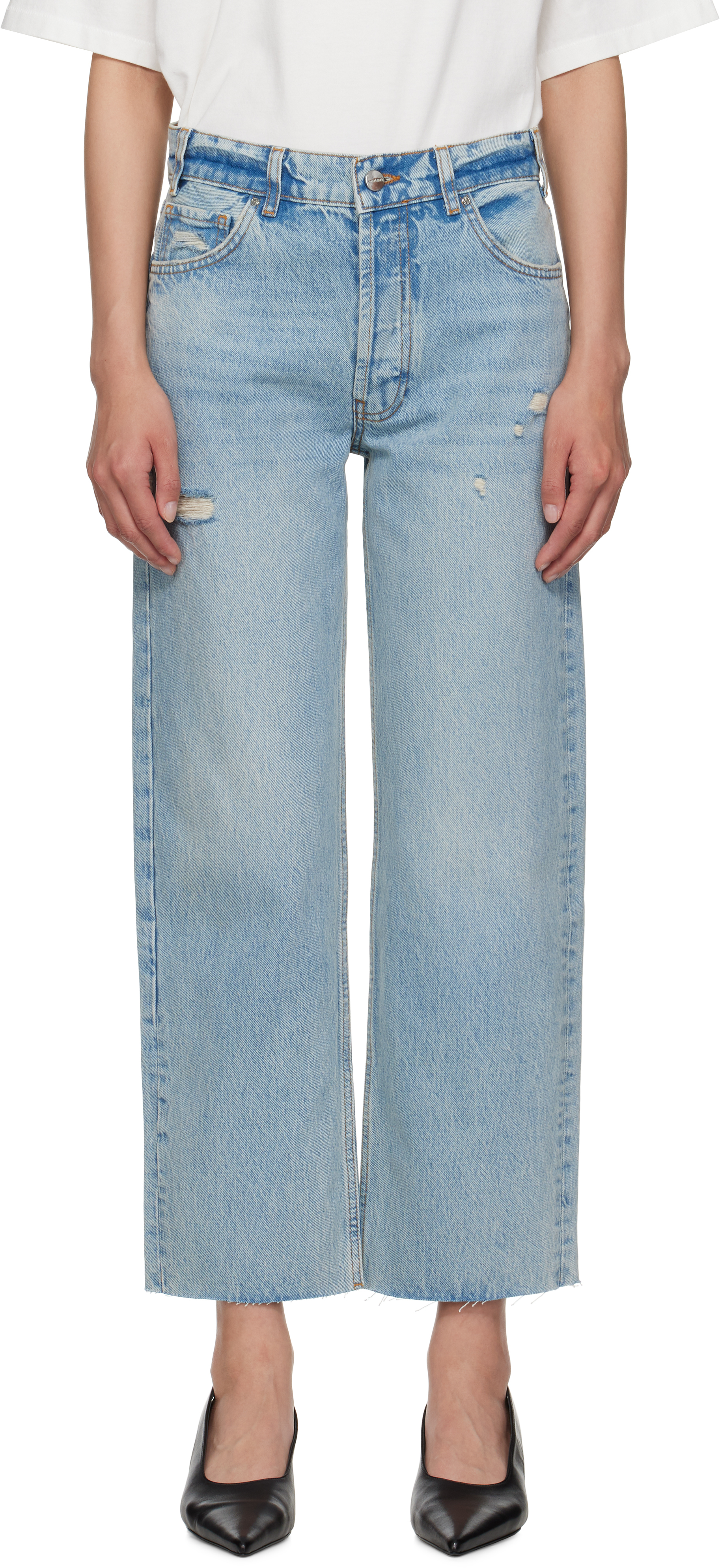 ANINE BING: Blue Gavin Jeans | SSENSE