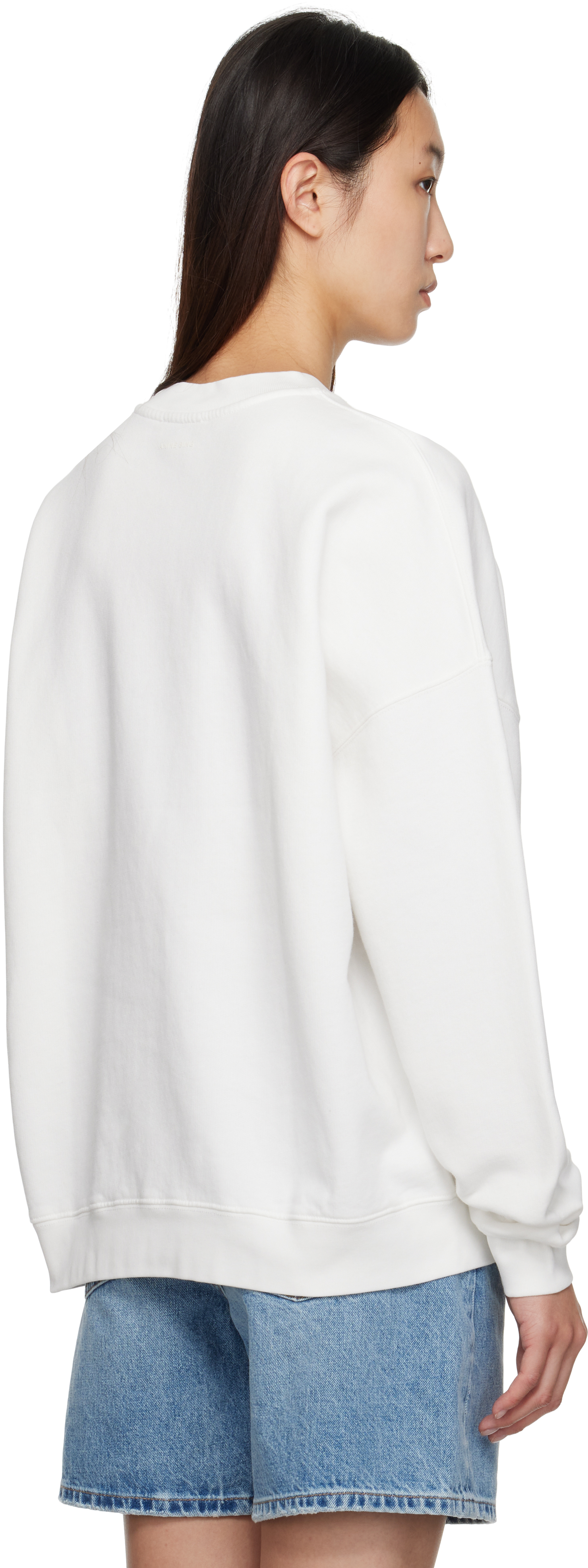 Anine Bing Miles Sweatshirt Letterman Off White Off White In White