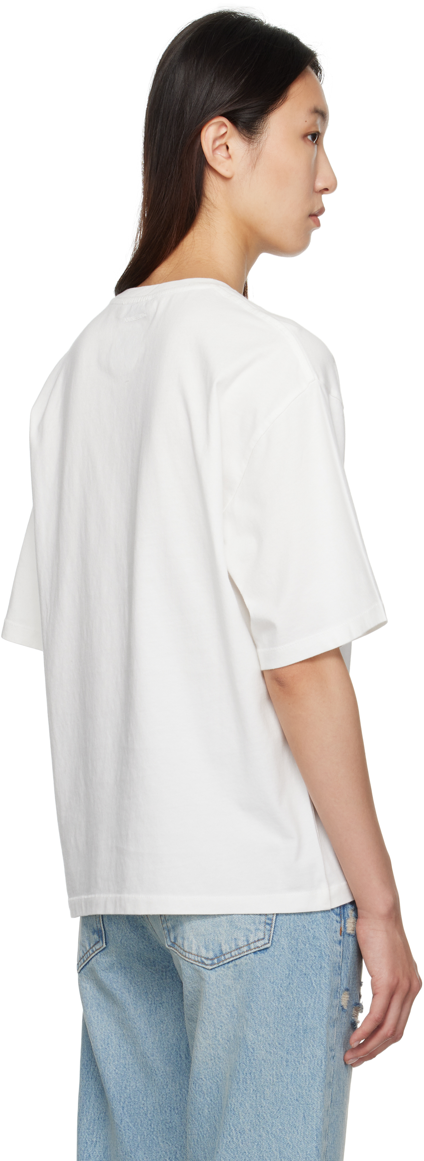 Anine Bing "rudy Tee" T-shirt Clothing In White