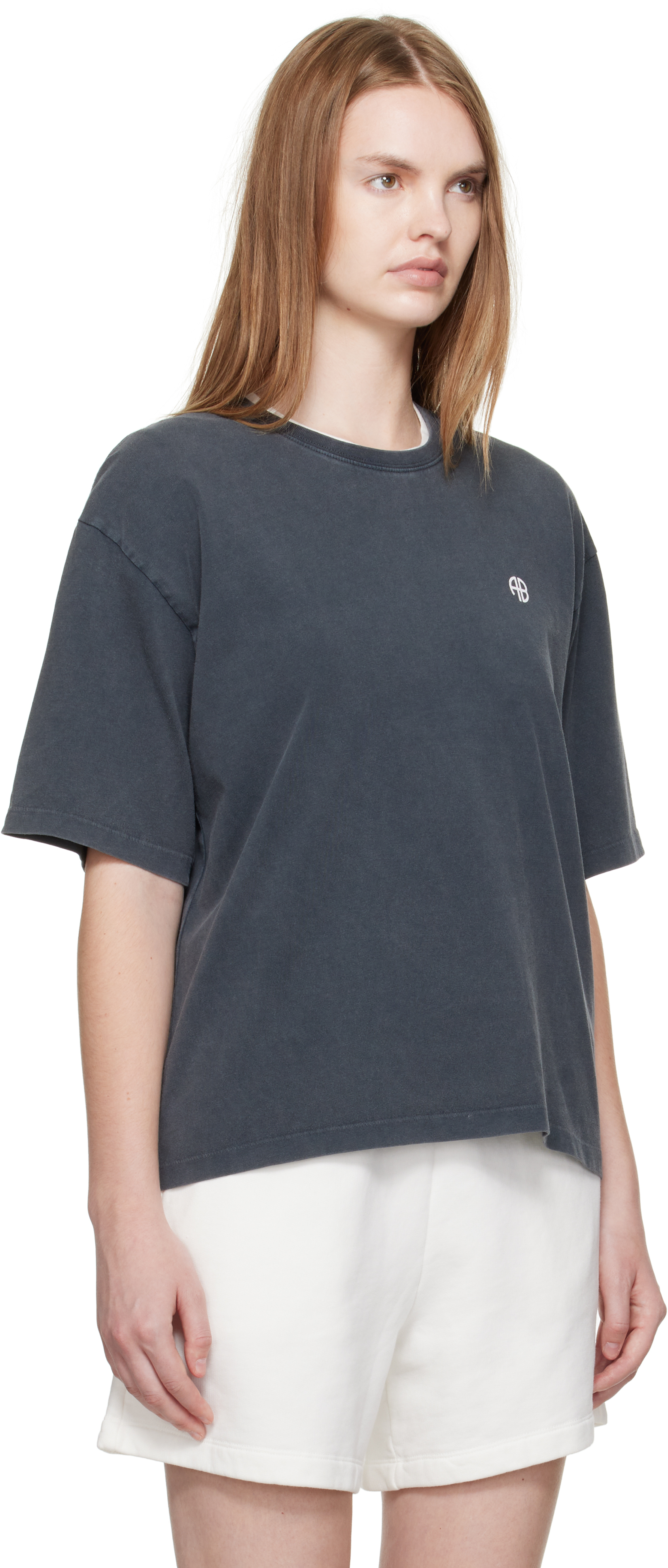Anine Bing Gray Rudy 'empowerment' T-shirt In Gray