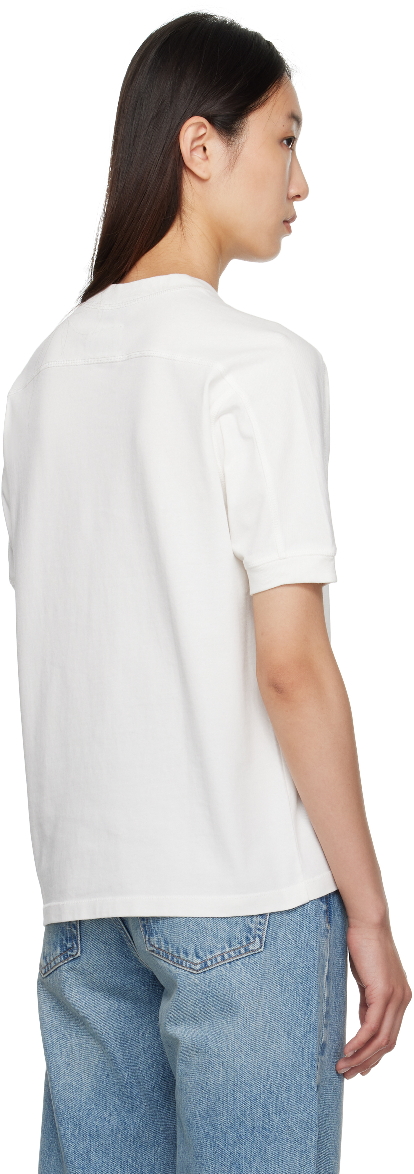 Anine Bing Off-white Jaylin Monogram T-shirt In White