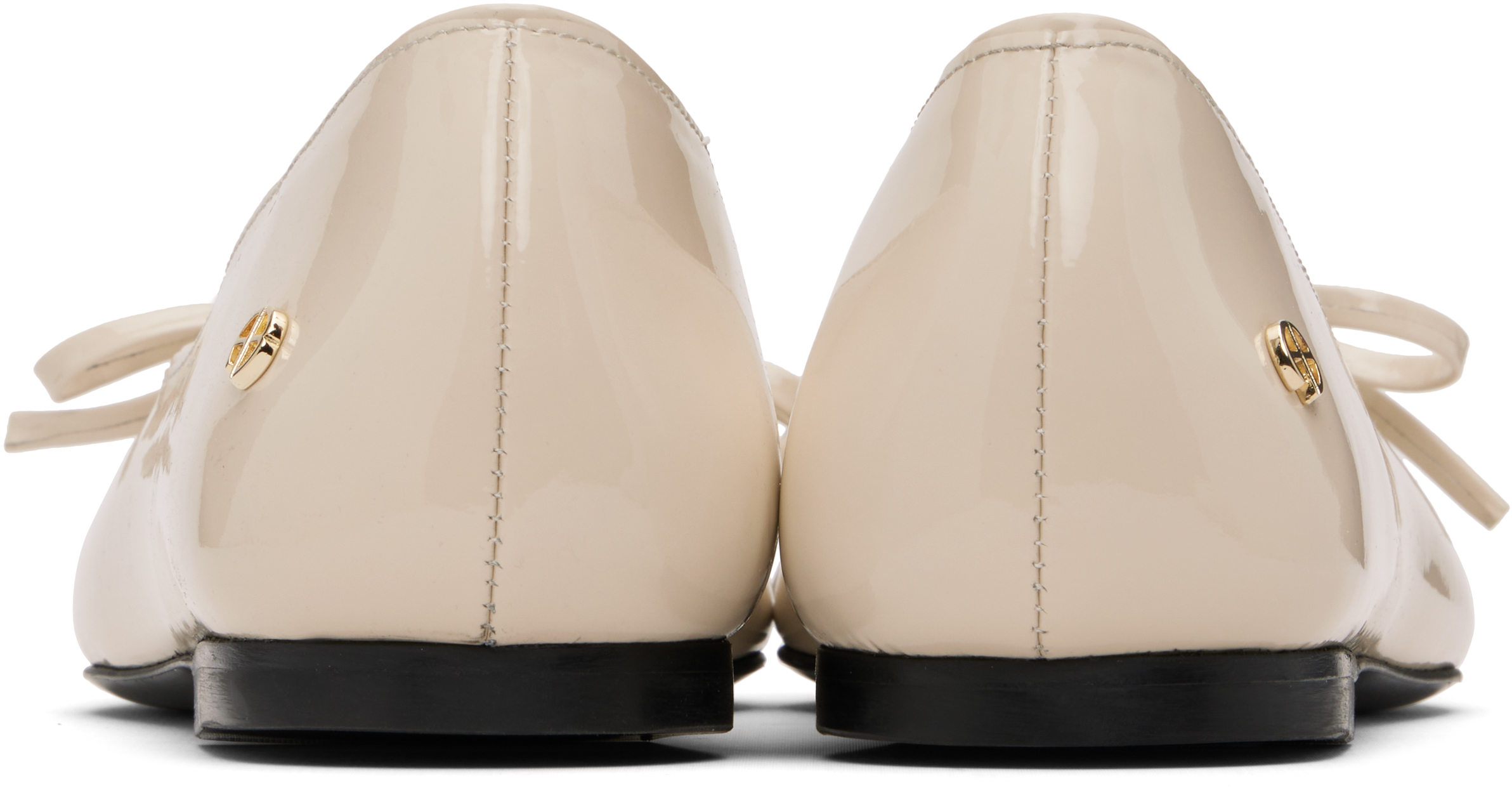 Anine Bing Beige Hilda Ballerina Flats In White
