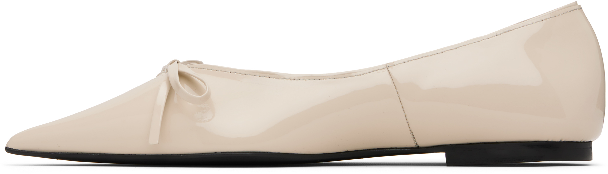 Anine Bing Beige Hilda Ballerina Flats In White