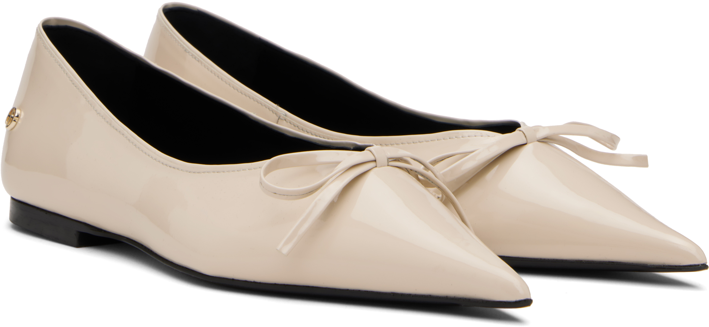 Anine Bing Beige Hilda Ballerina Flats In White