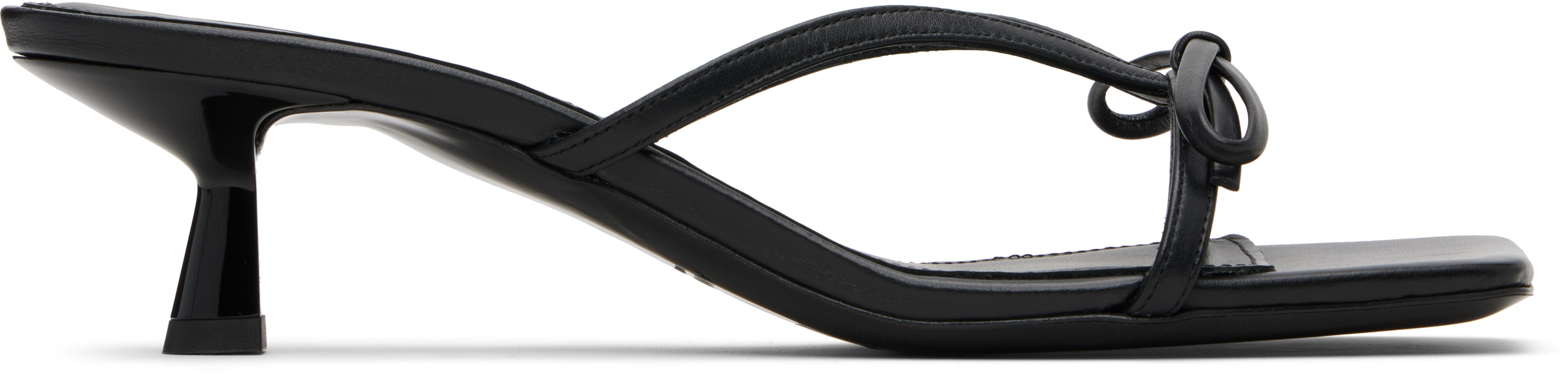 Anine Bing Black Jackie Heeled Sandals In Black