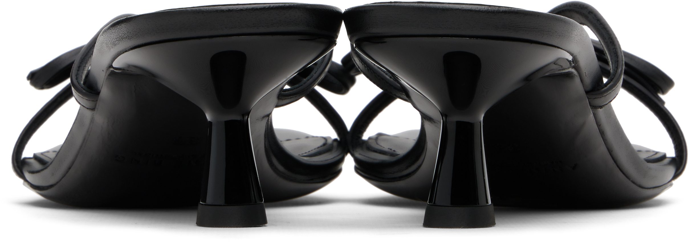 Anine Bing Black Jackie Heeled Sandals In Black