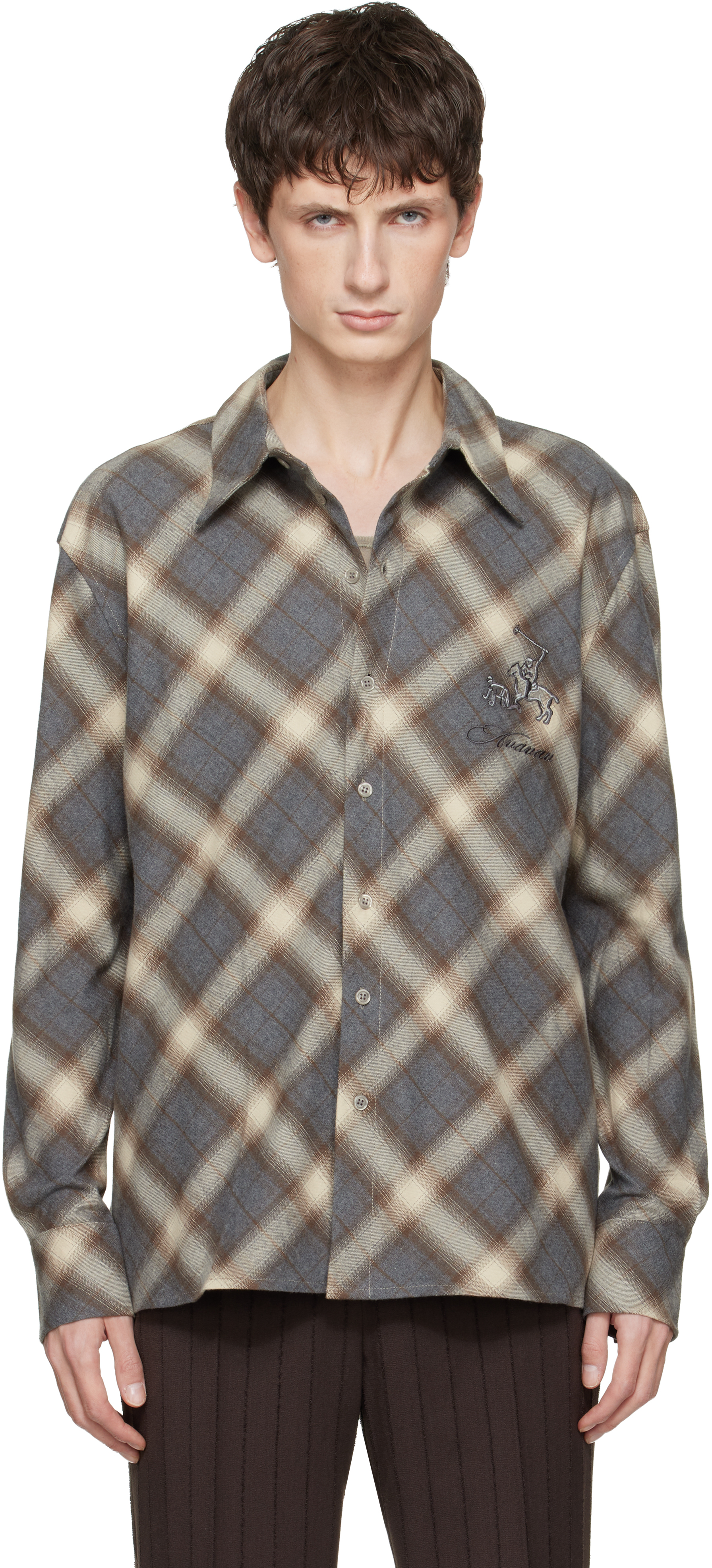 Gray Button-Up Shirt