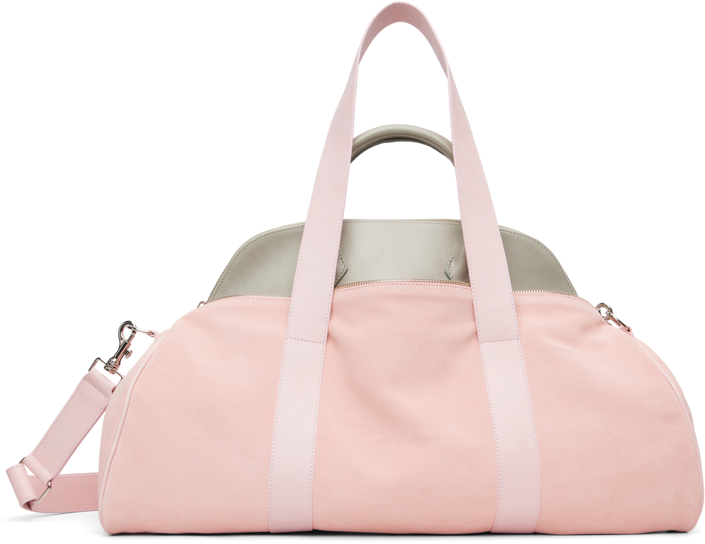 August Barron Pink & Gray Carrie Bag In Burgundy