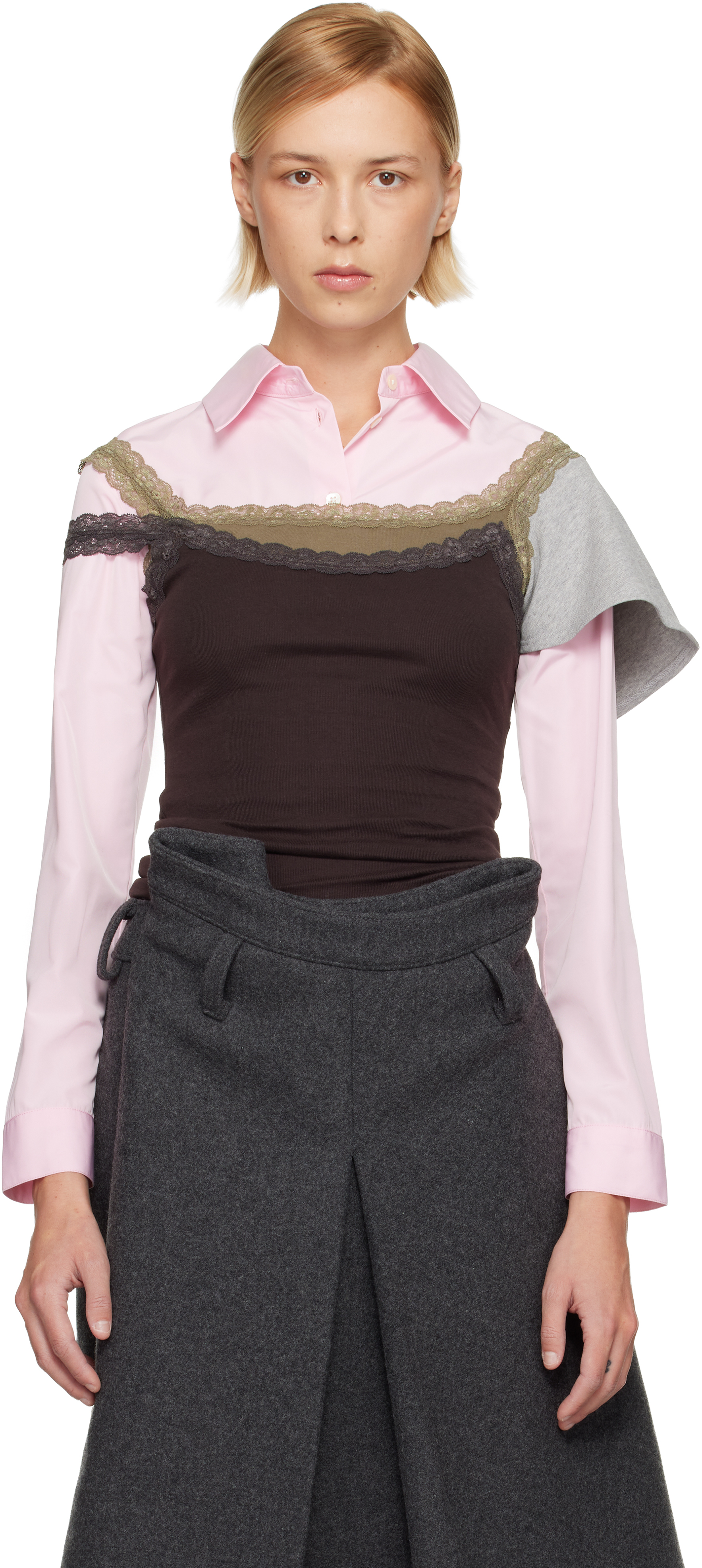 Brown Double Tank Top