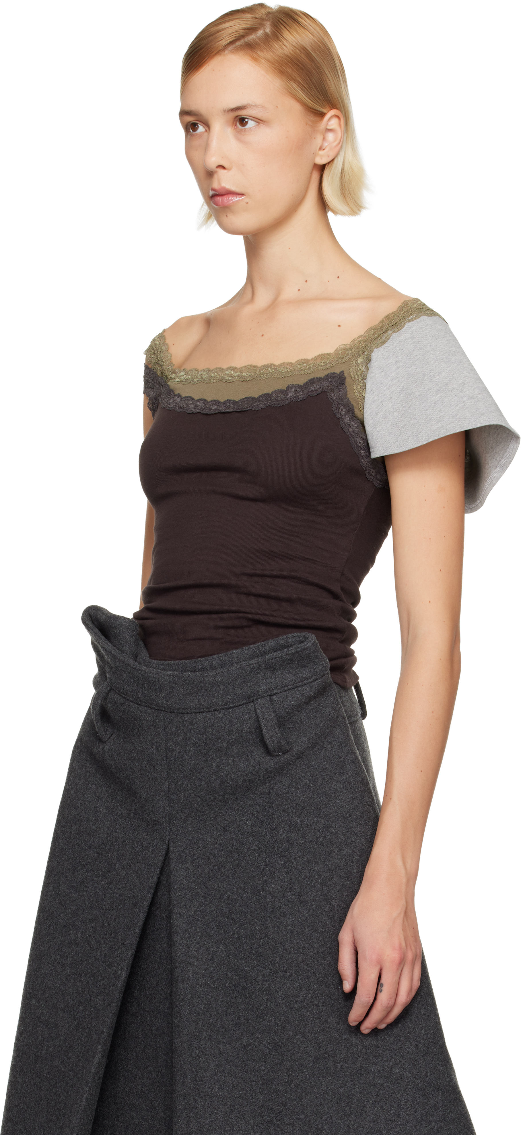 August Barron Brown Double Tank Top