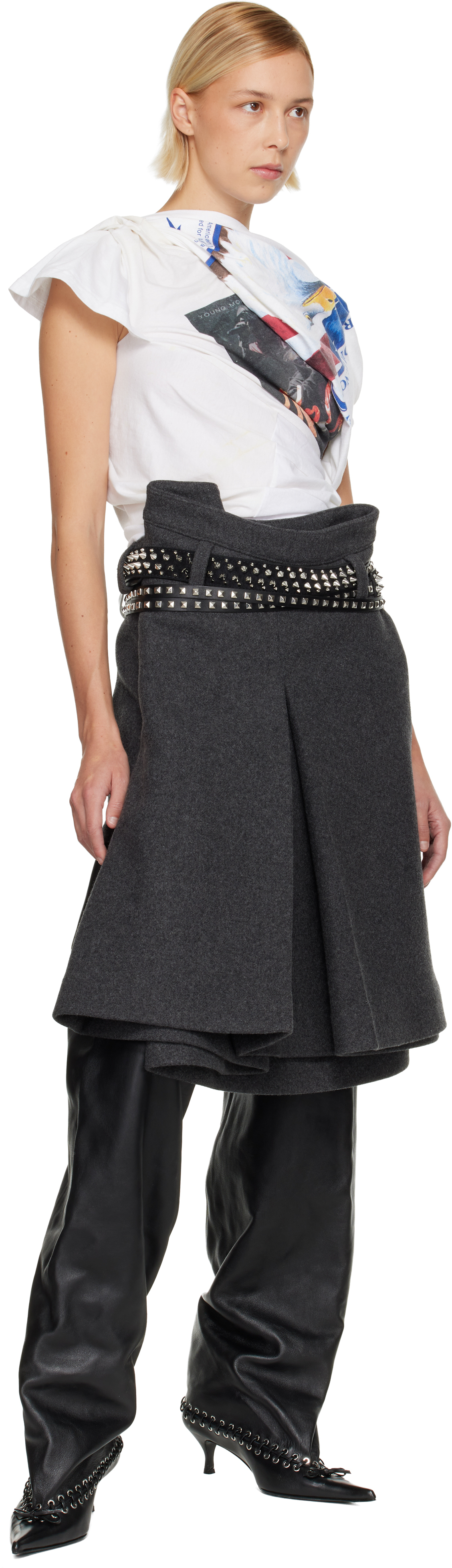 August Barron Black Level Thigh High Tall Boots In Black