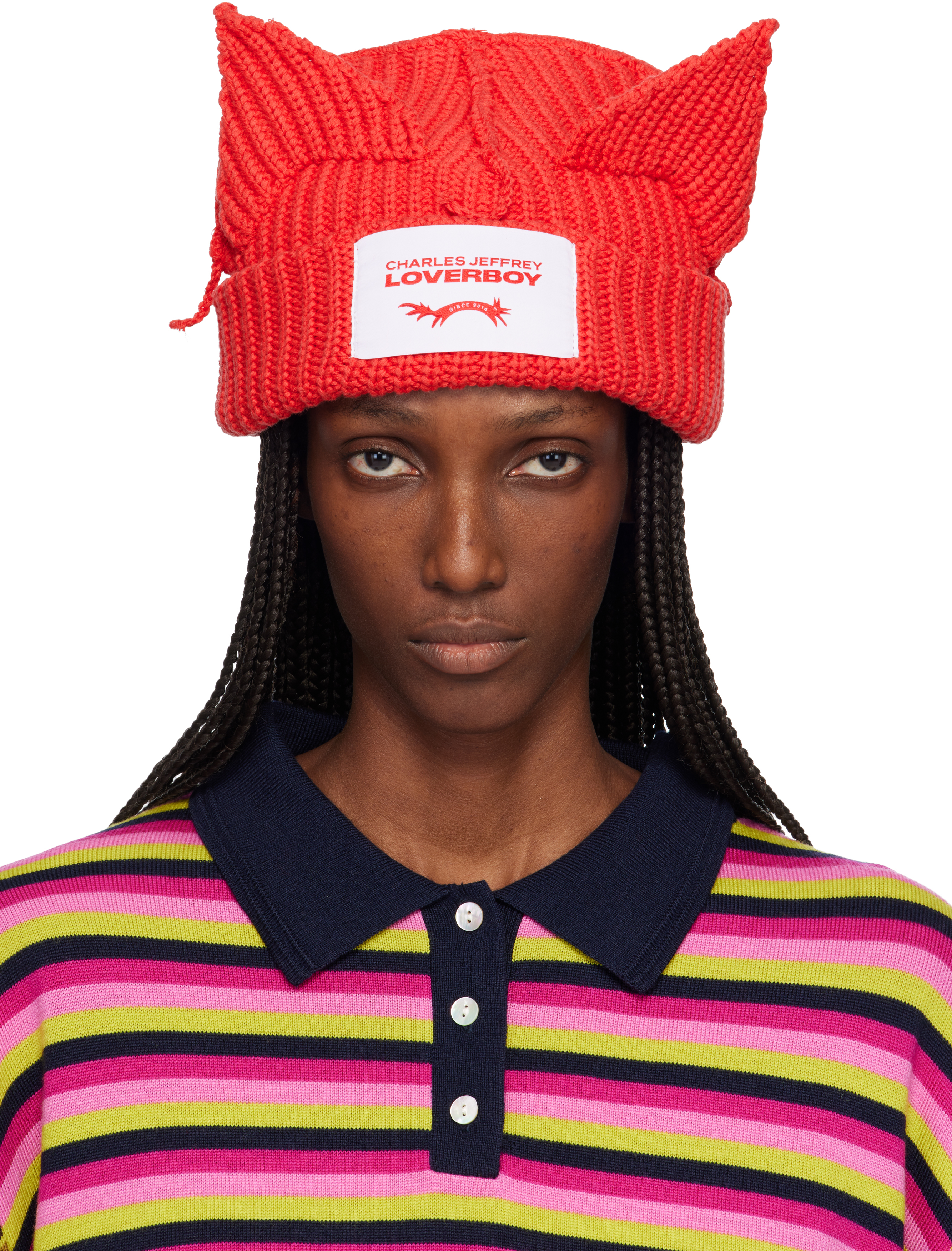Charles Jeffrey LOVERBOY Black Berserker Beanie | Smart Closet