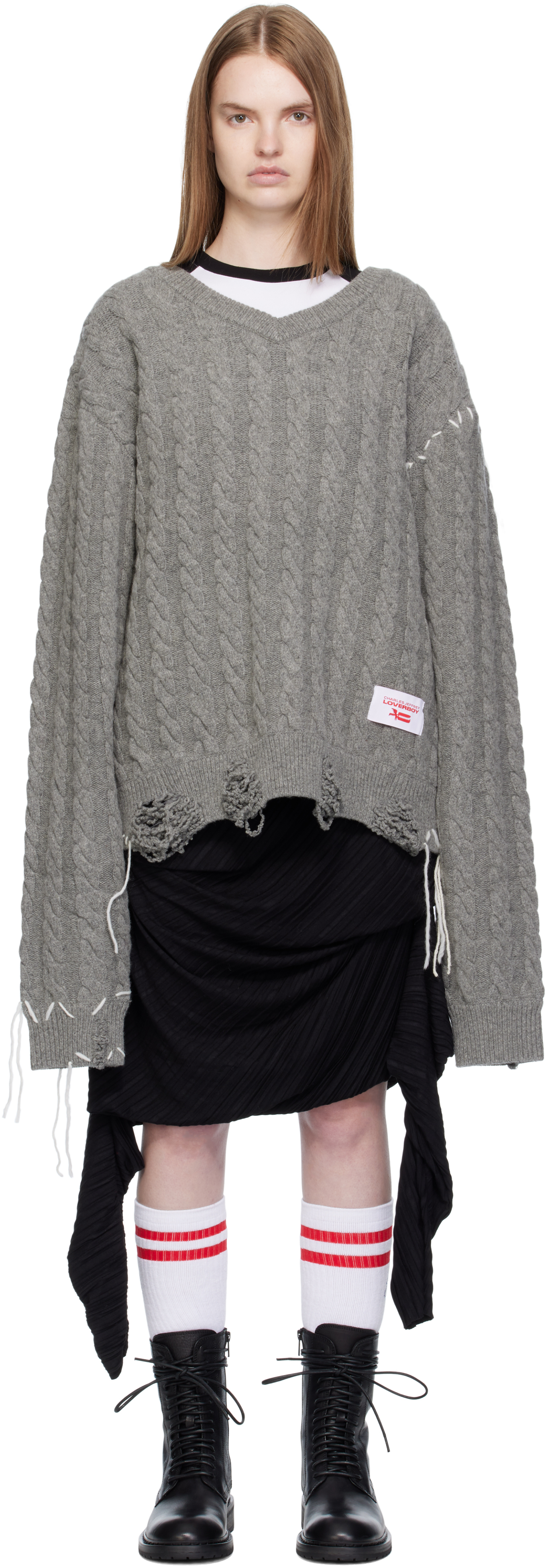 CHARLES JEFFREY LOVERBOY グレー ベスト Charles Jeffrey Loverboy - チャールズ ジェフリー ラバー