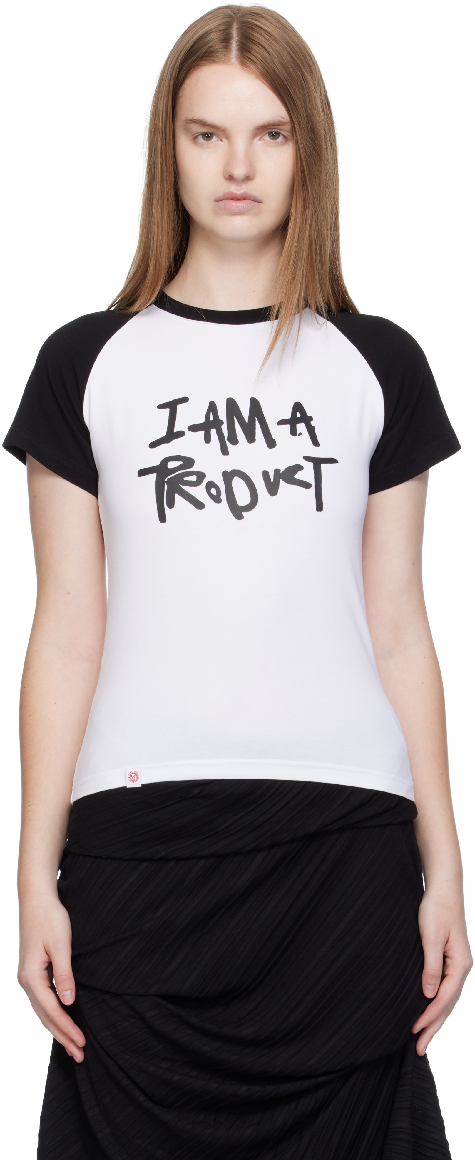 Charles Jeffrey LOVERBOYのホワイト Graphic Baby ラグランTシャツが 