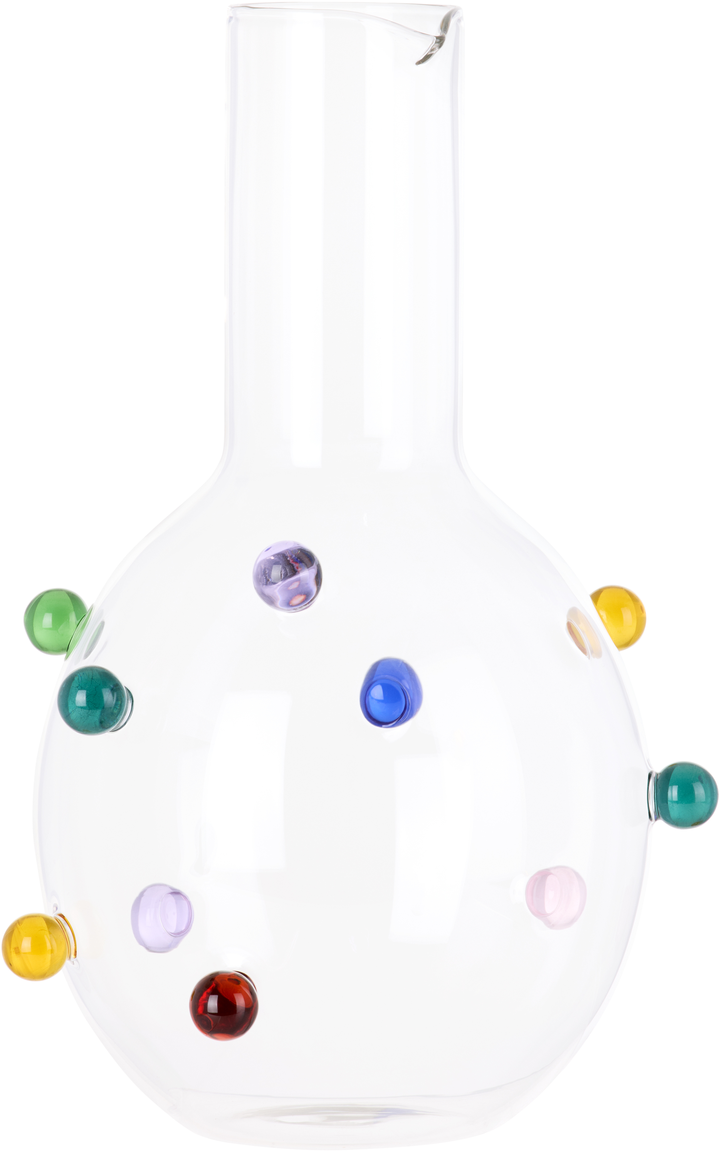 Maison Balzac Multicolor Pomponette Carafe In Clear/multi
