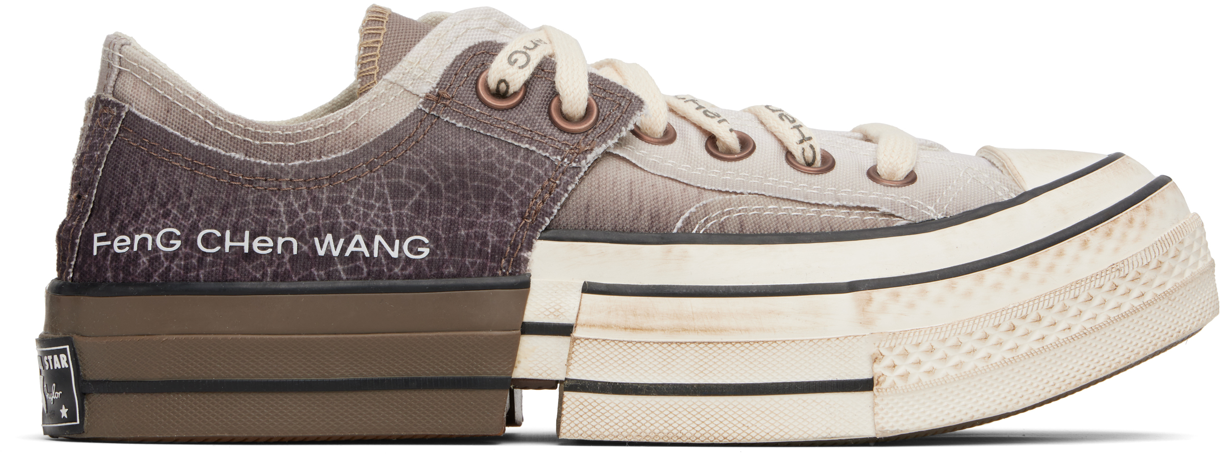 Brown Converse Edition 2-in-1 Chuck 70 Sneakers by Feng Chen Wang