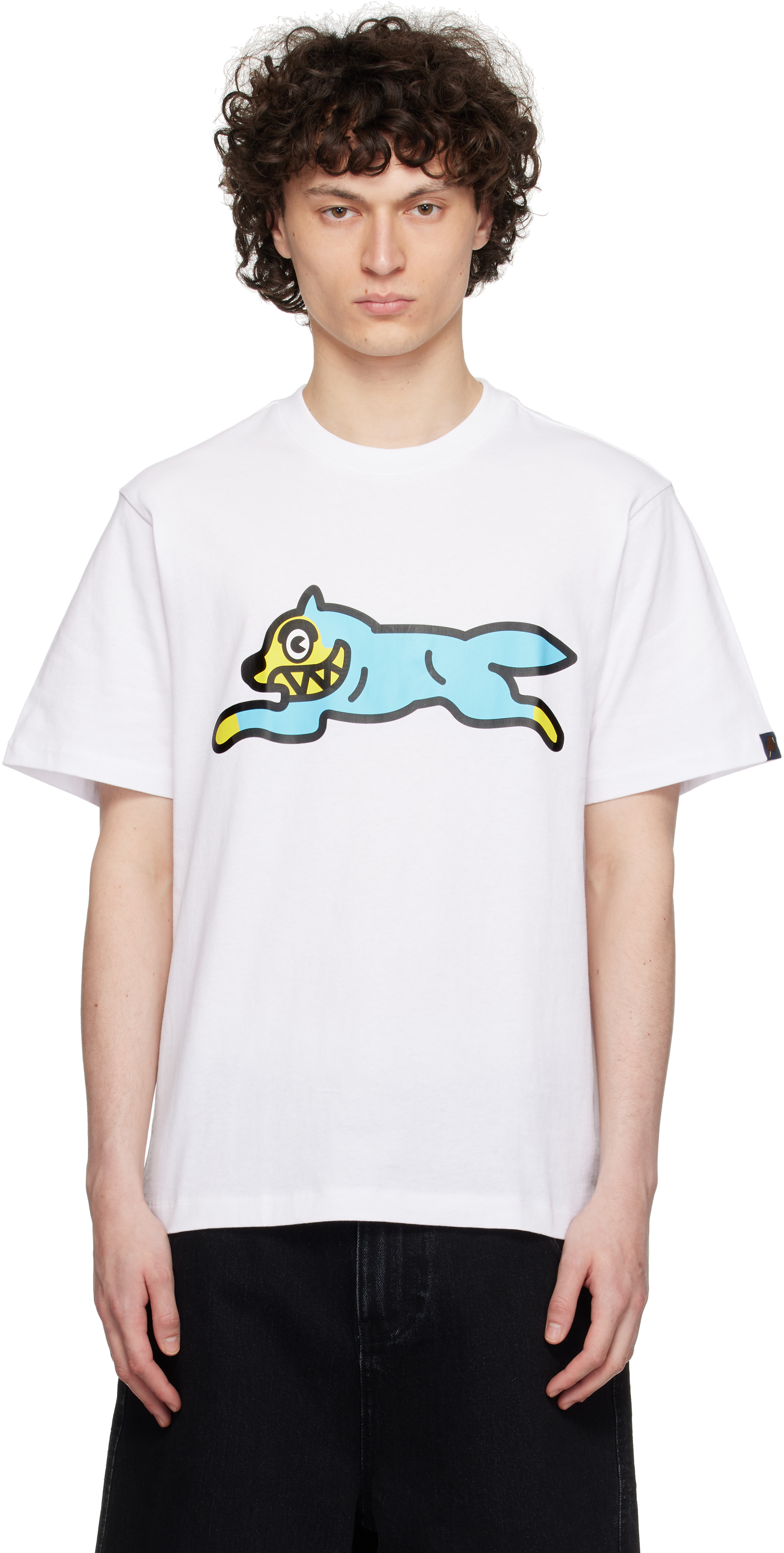 Icecream Mens Running Dog Graphic-print Cotton T-shirt White In White