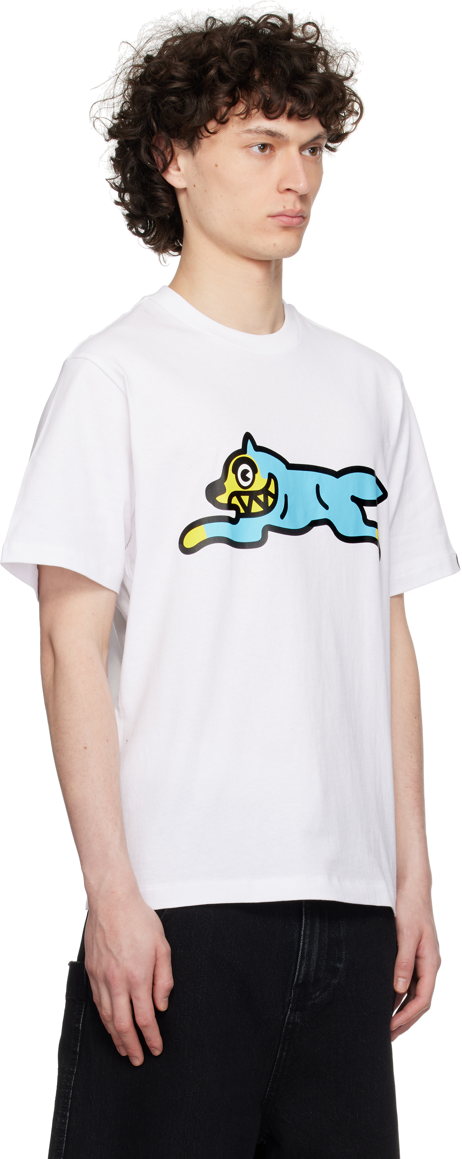 Icecream Mens Running Dog Graphic-print Cotton T-shirt White In White