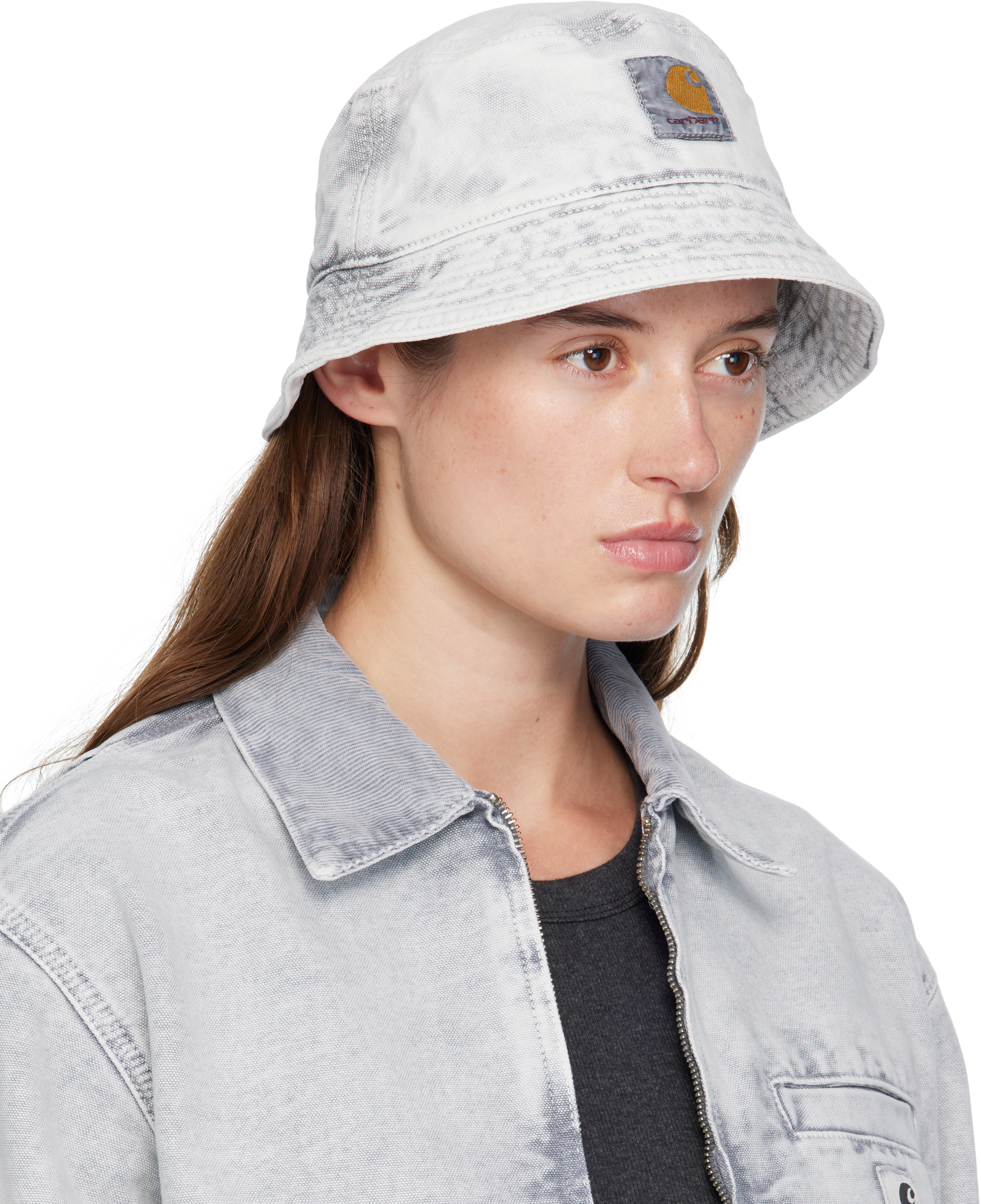 Carhartt Gray Bane Bucket Hat In Gray