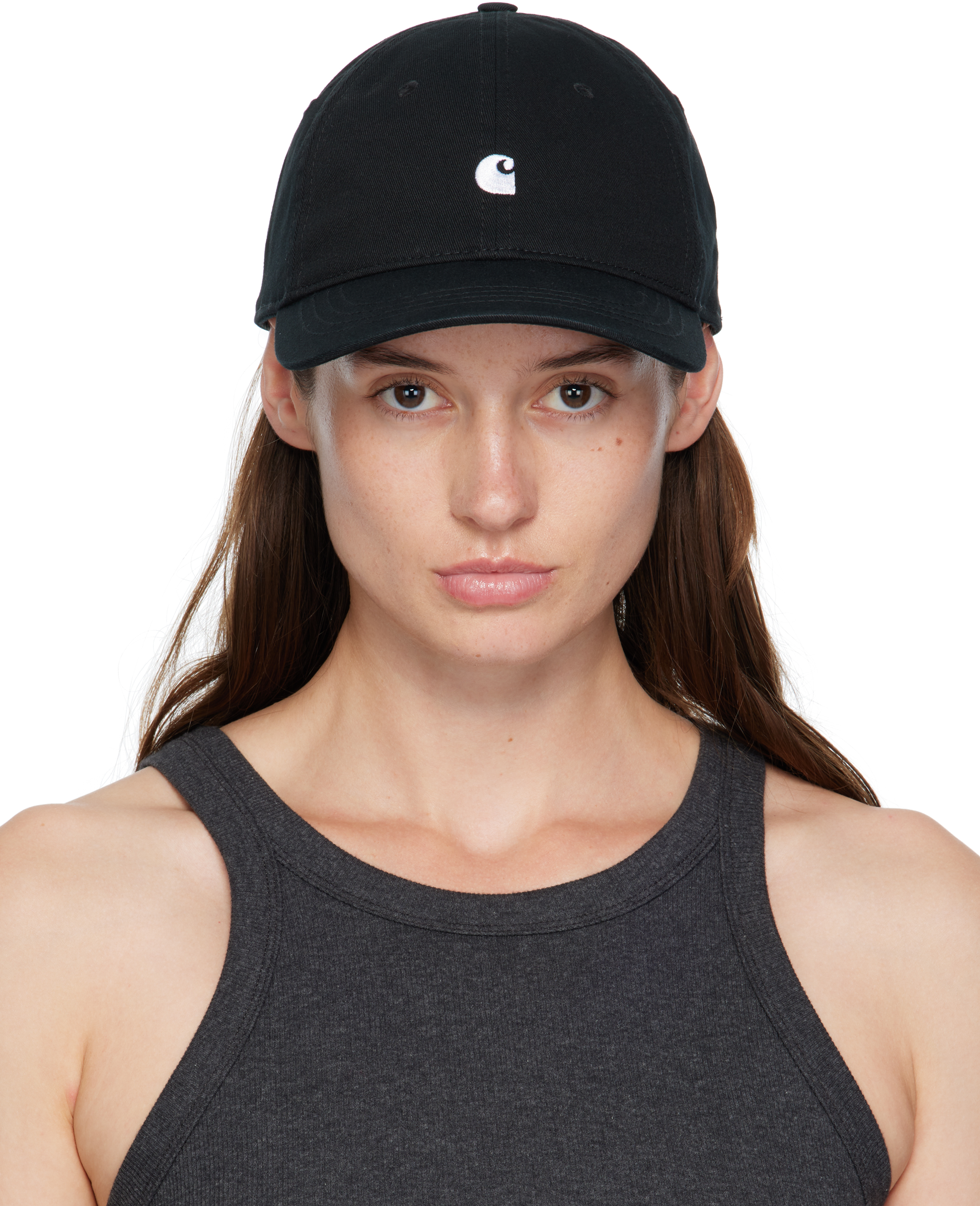 Carhartt Black Madison Logo Cap In Brown