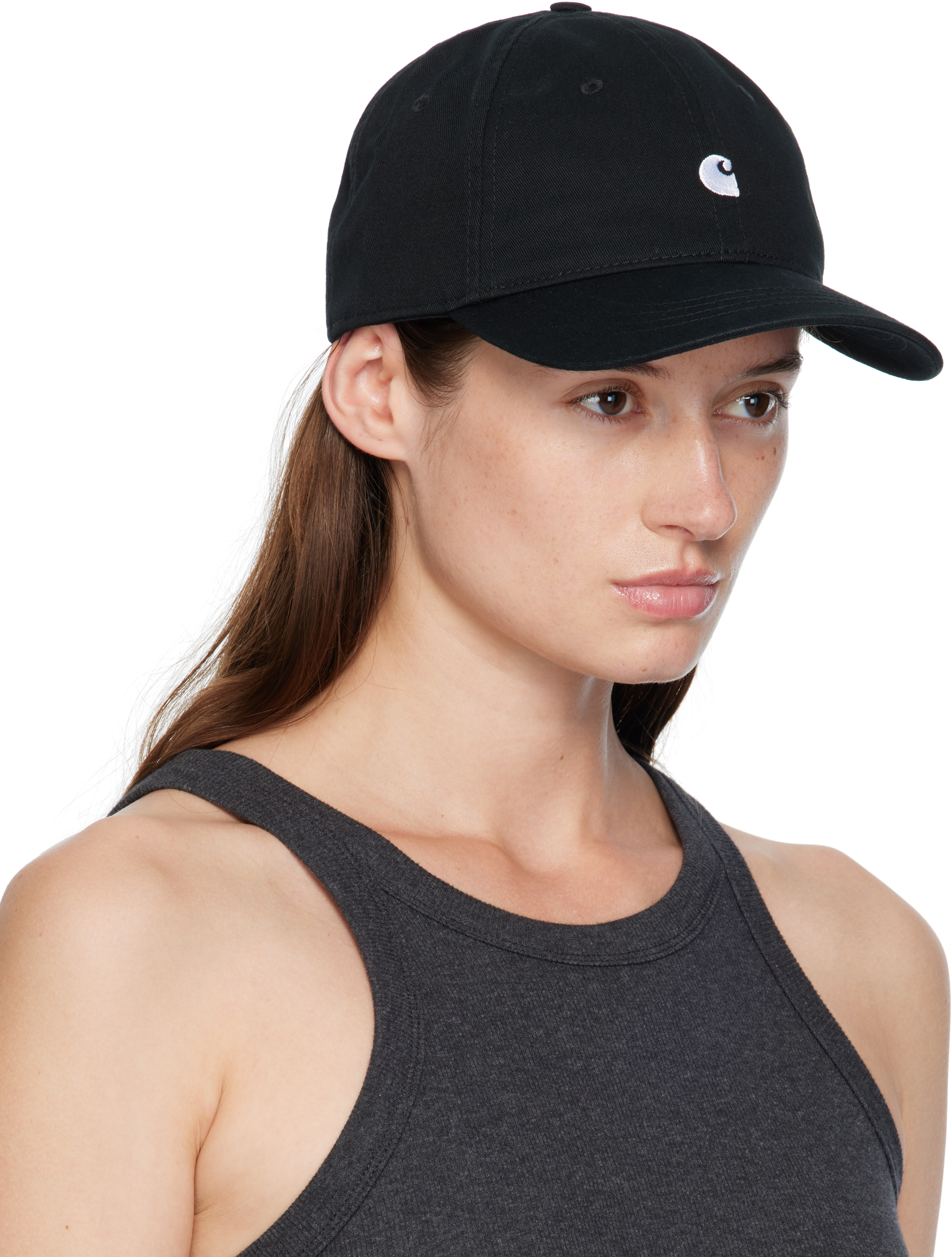 Carhartt Black Madison Logo Cap In Brown