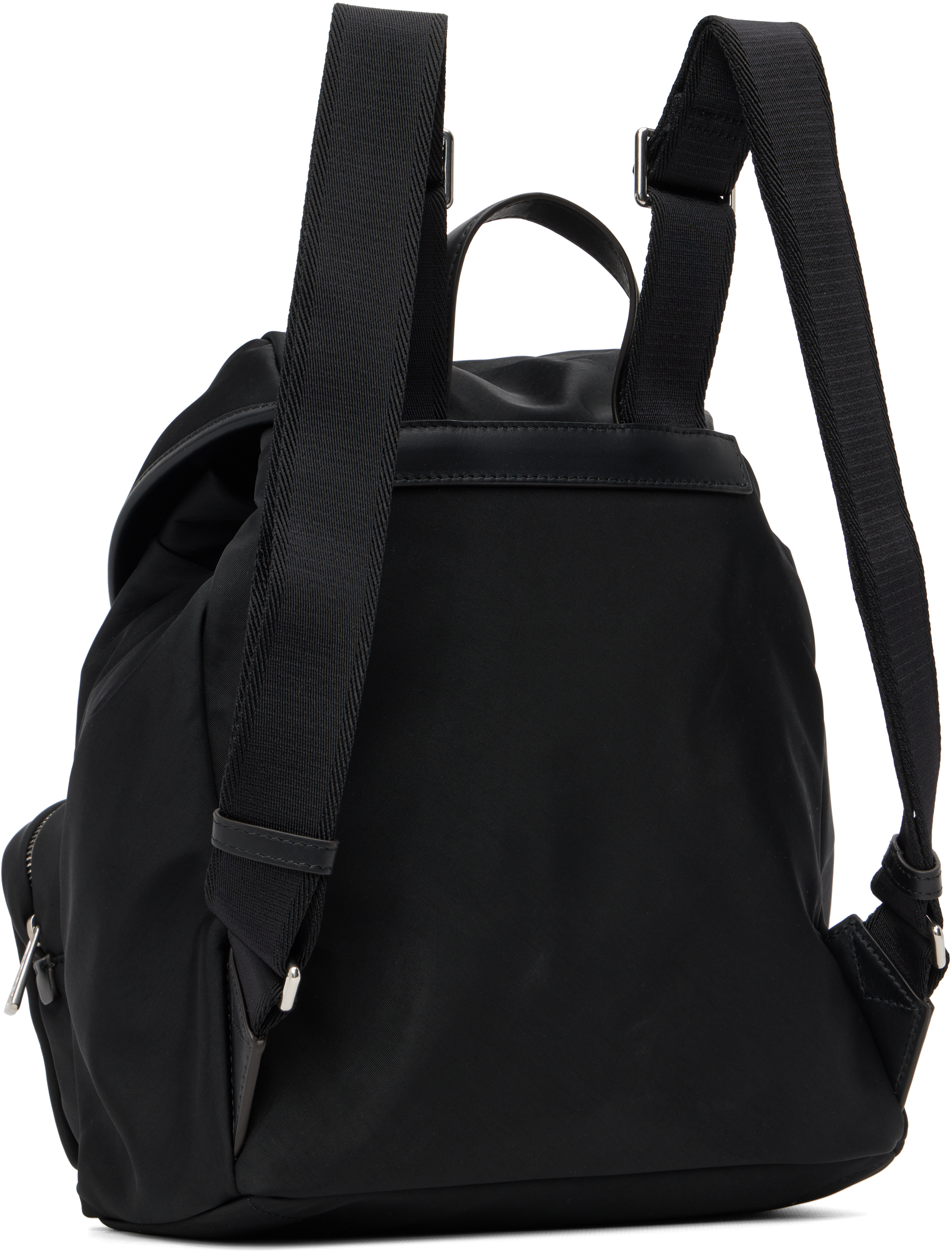 Moncler Black New Trick Backpack In Gray