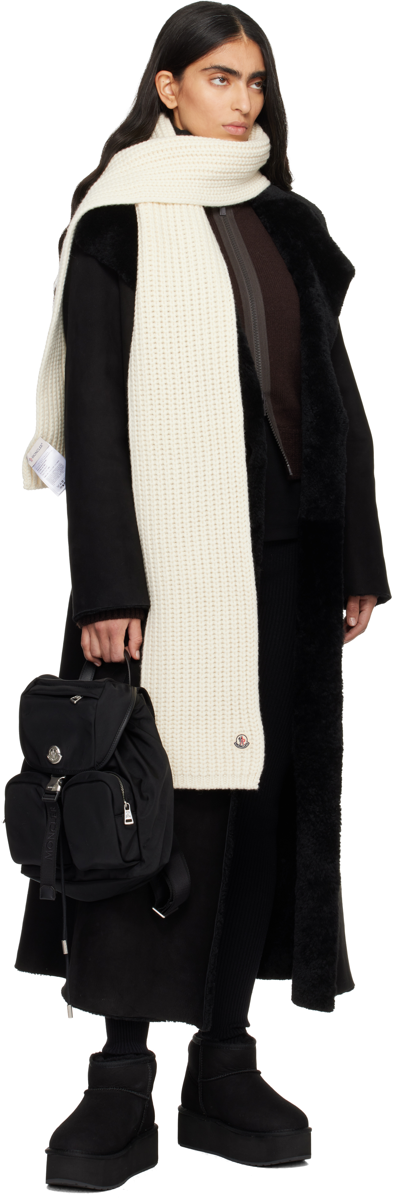 Moncler Black New Trick Backpack In Gray