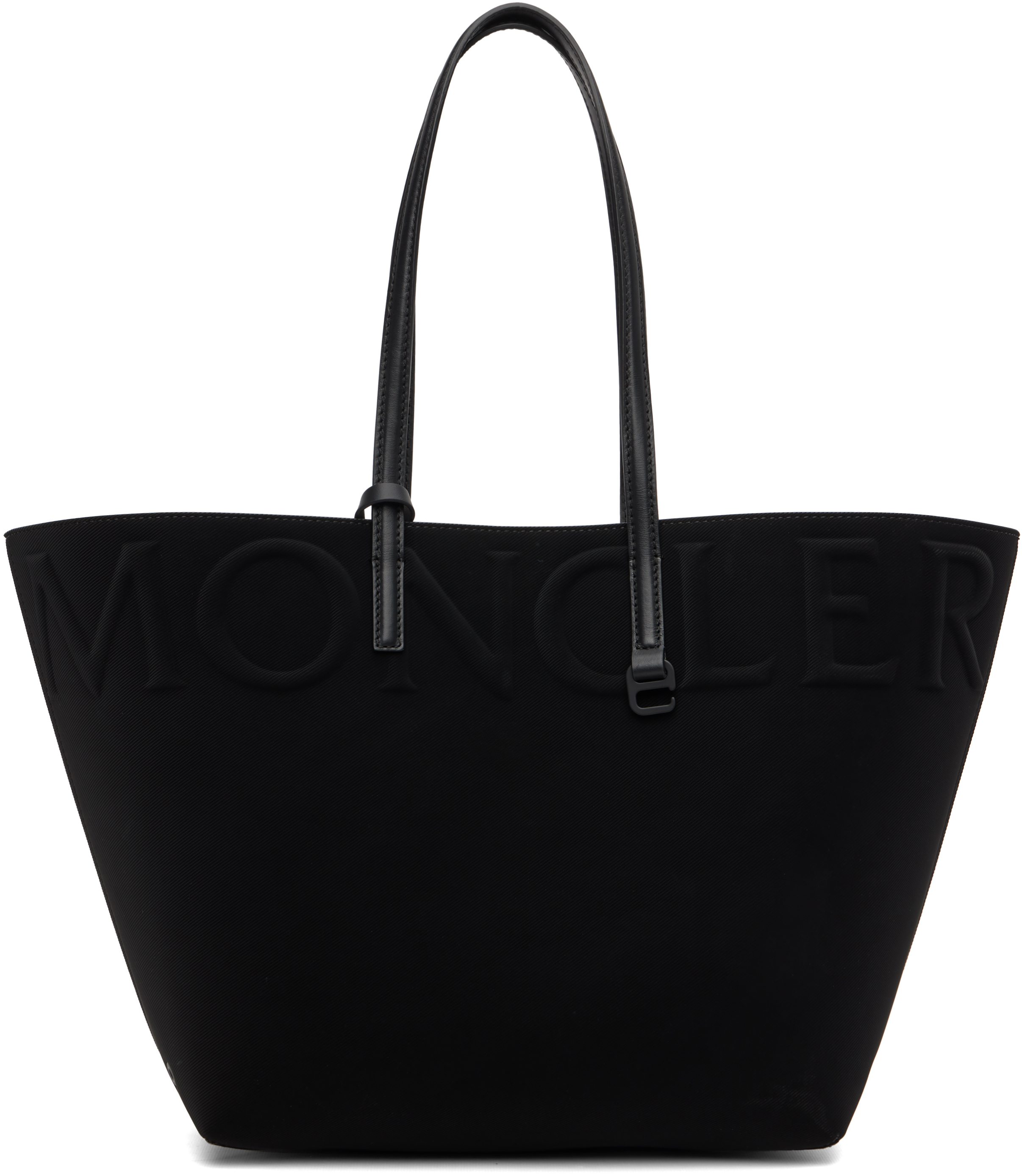 Moncler Black Very Mini Tote In Gray
