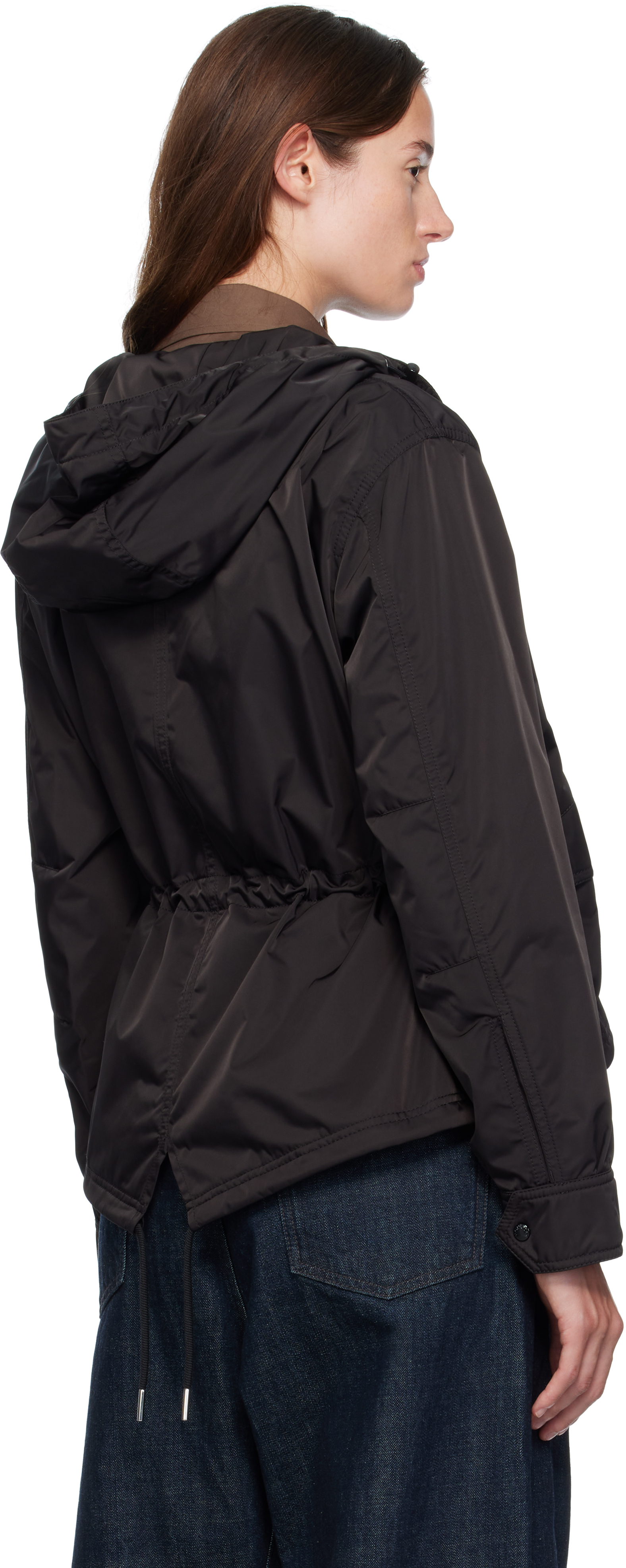 Moncler Black Noizay Hooded Parka Jacket In Black