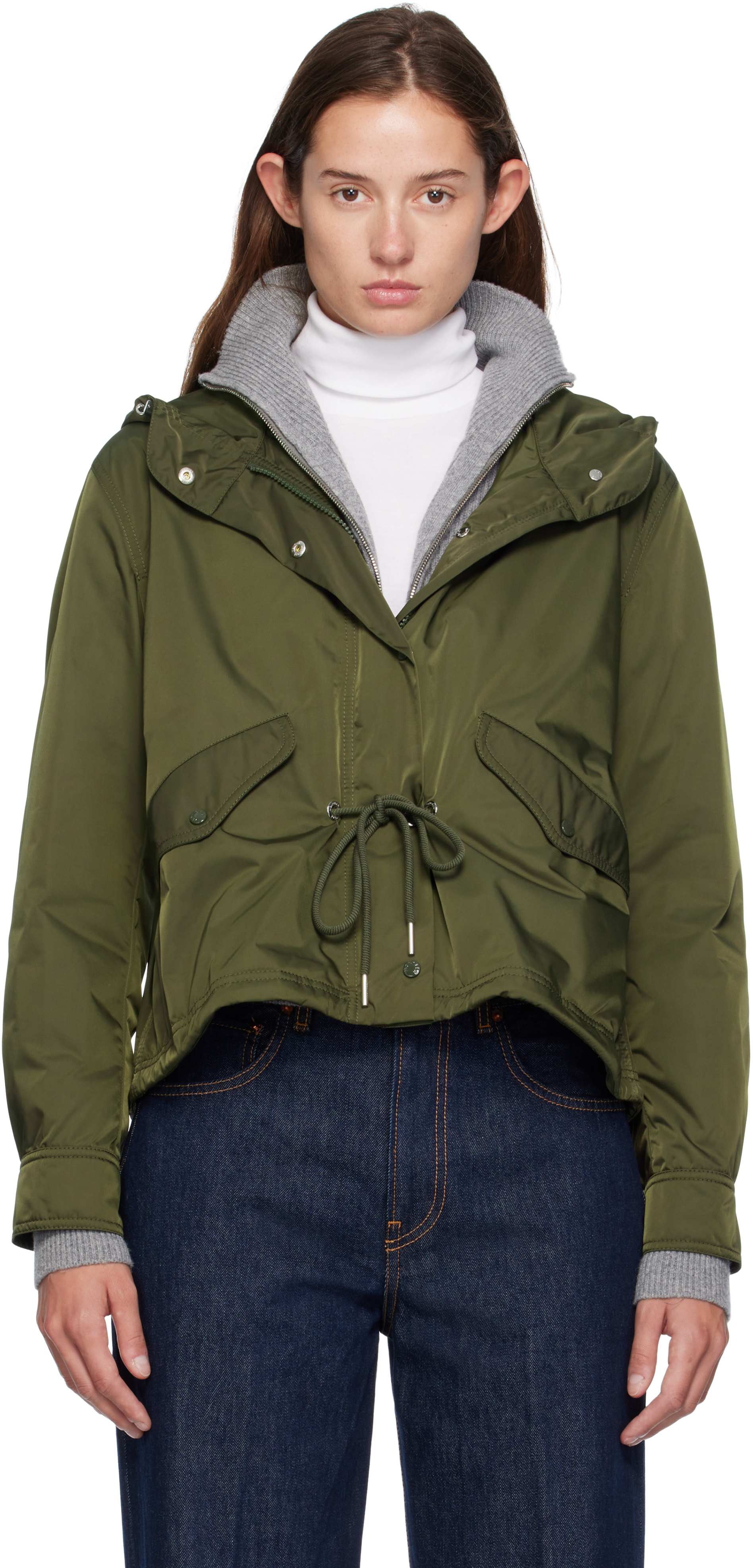 Moncler: グリーン Noizay フード付き ジャケット | SSENSE 日本