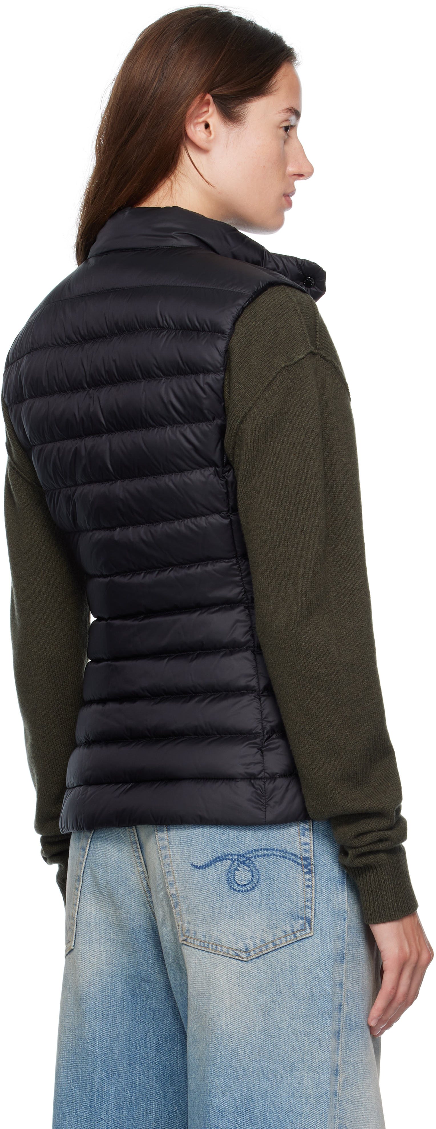 Moncler Black Igens Down Vest In Black