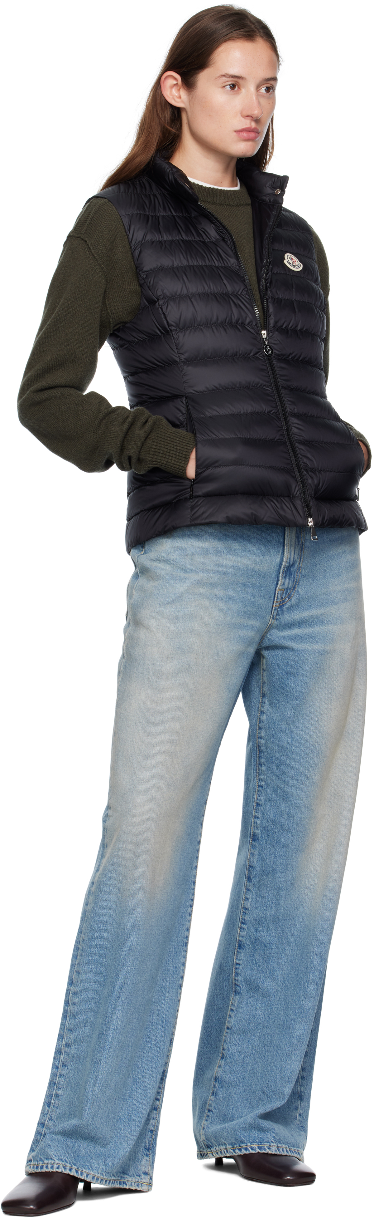 Moncler Black Igens Down Vest In Black
