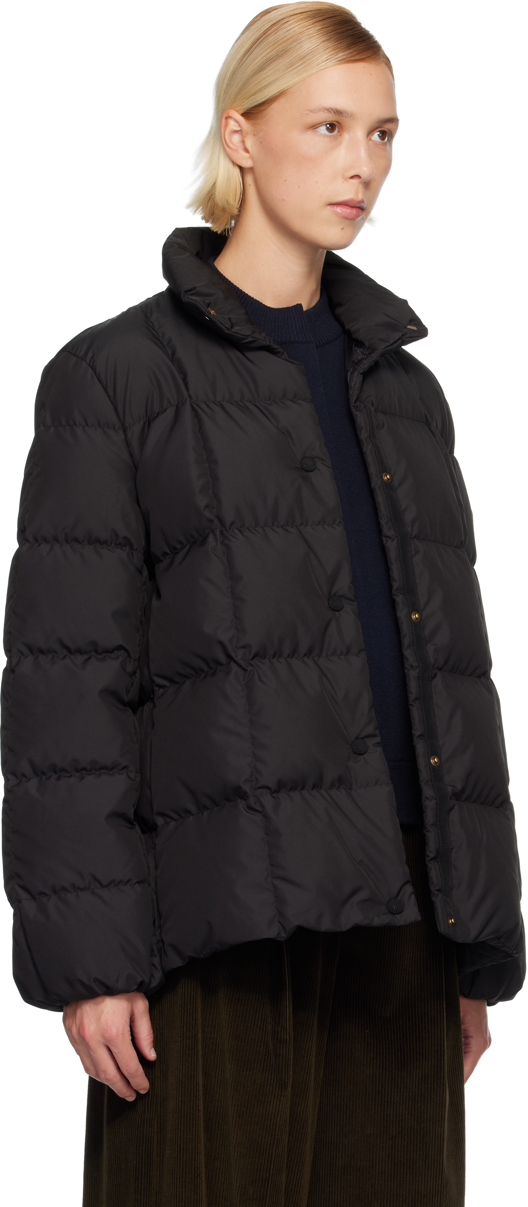 Moncler Black Cochevinne Square-quilted Short Down Jacket In Black