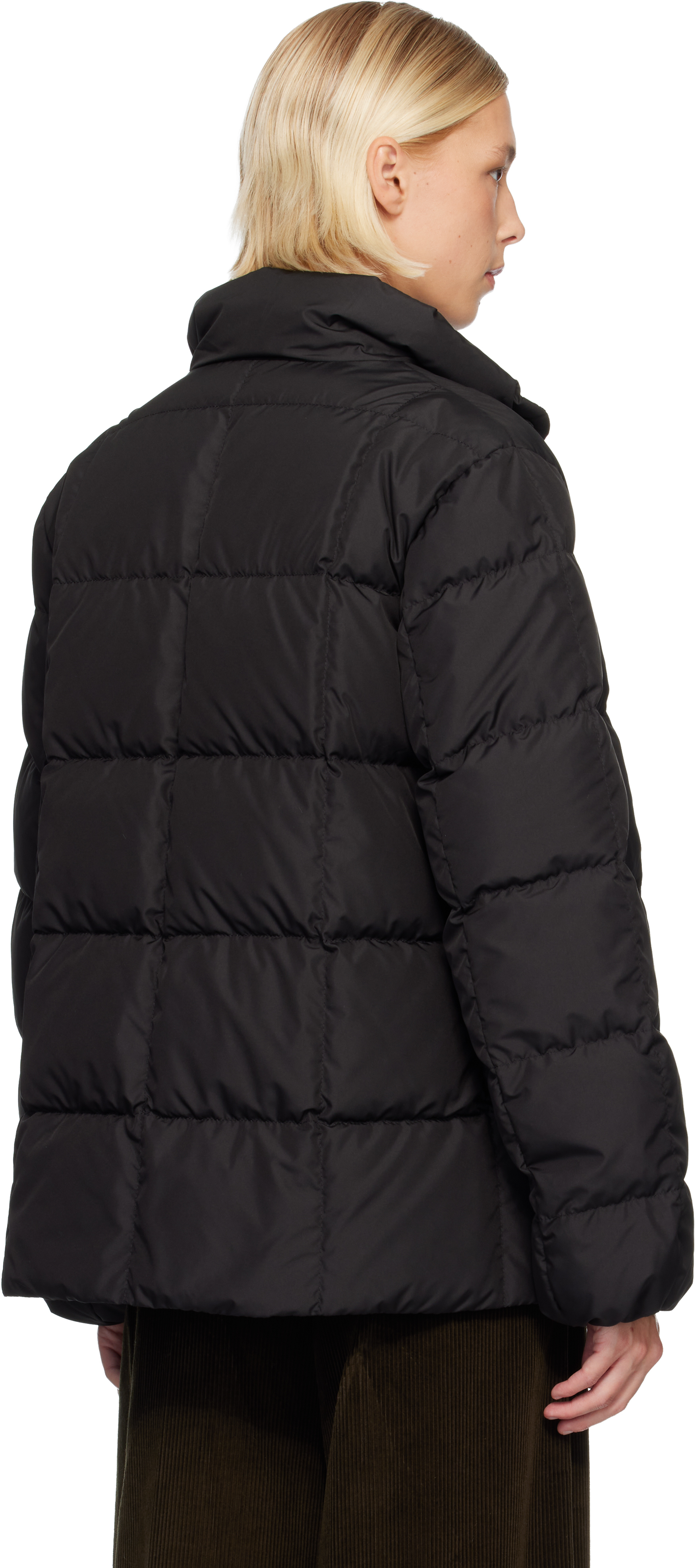 Moncler Black Cochevinne Square-quilted Short Down Jacket In Black