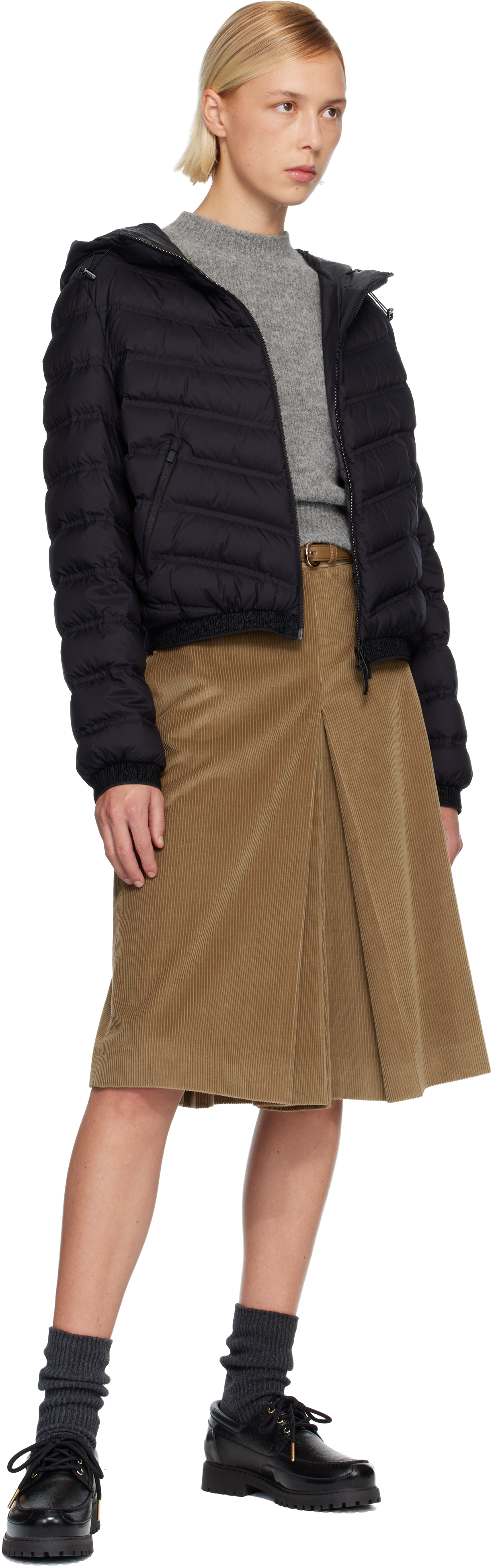 Moncler Black Pandelon Down Jacket In Black