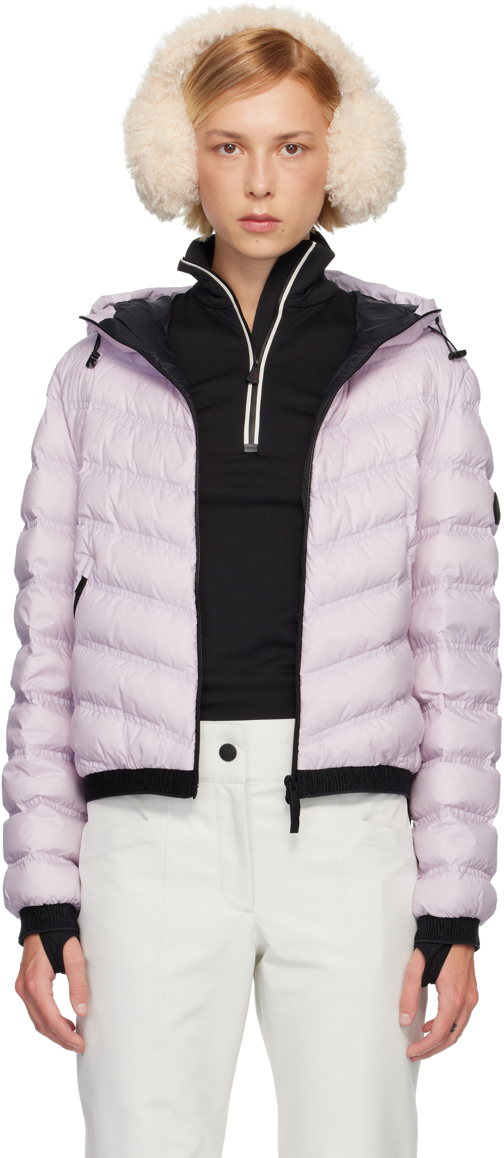 Moncler Pandelon Hooded Down Puffer Jacket In Pink