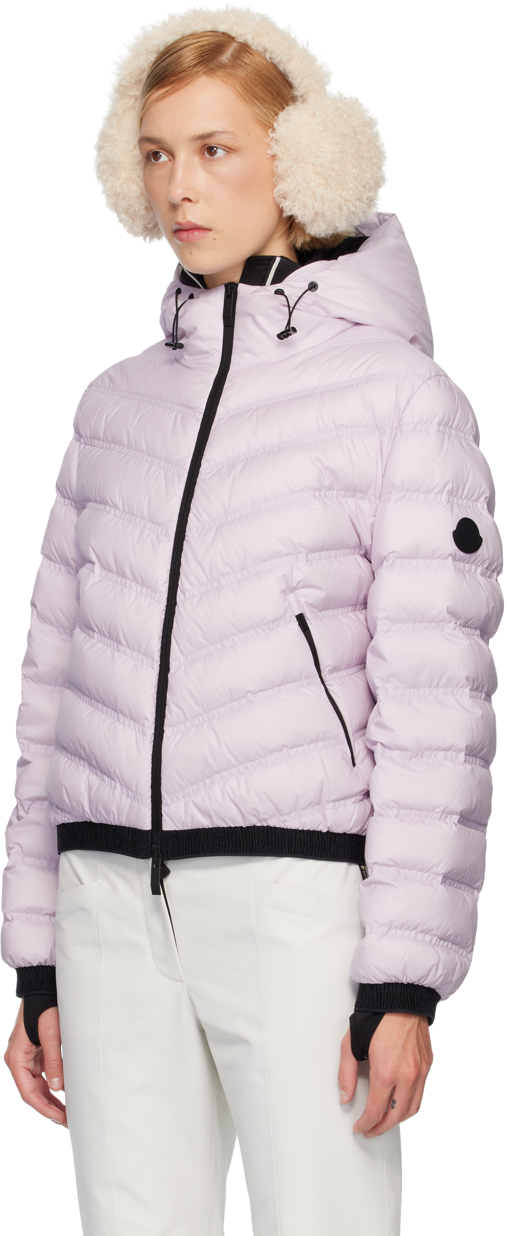 Moncler Pandelon Hooded Down Puffer Jacket In Pink