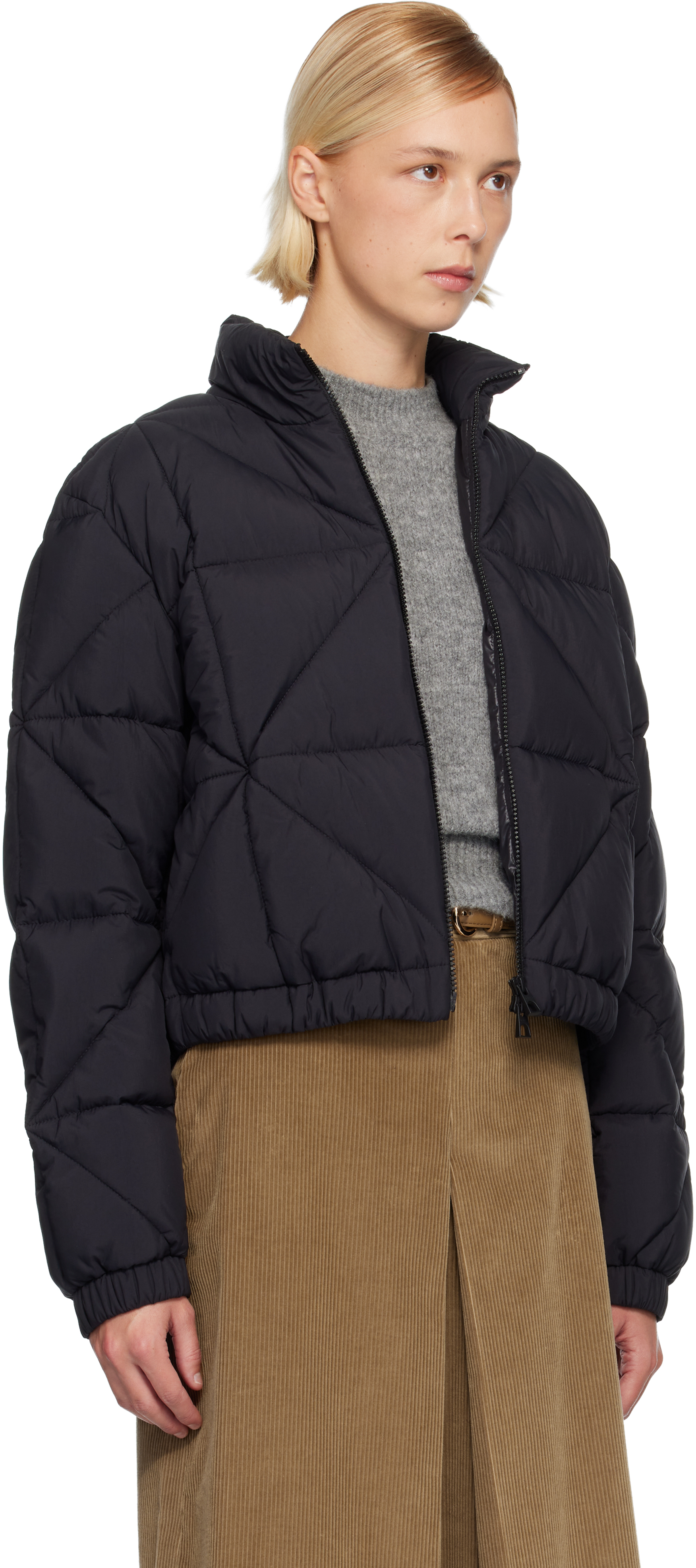 Moncler Black Anafi Down Jacket In Black