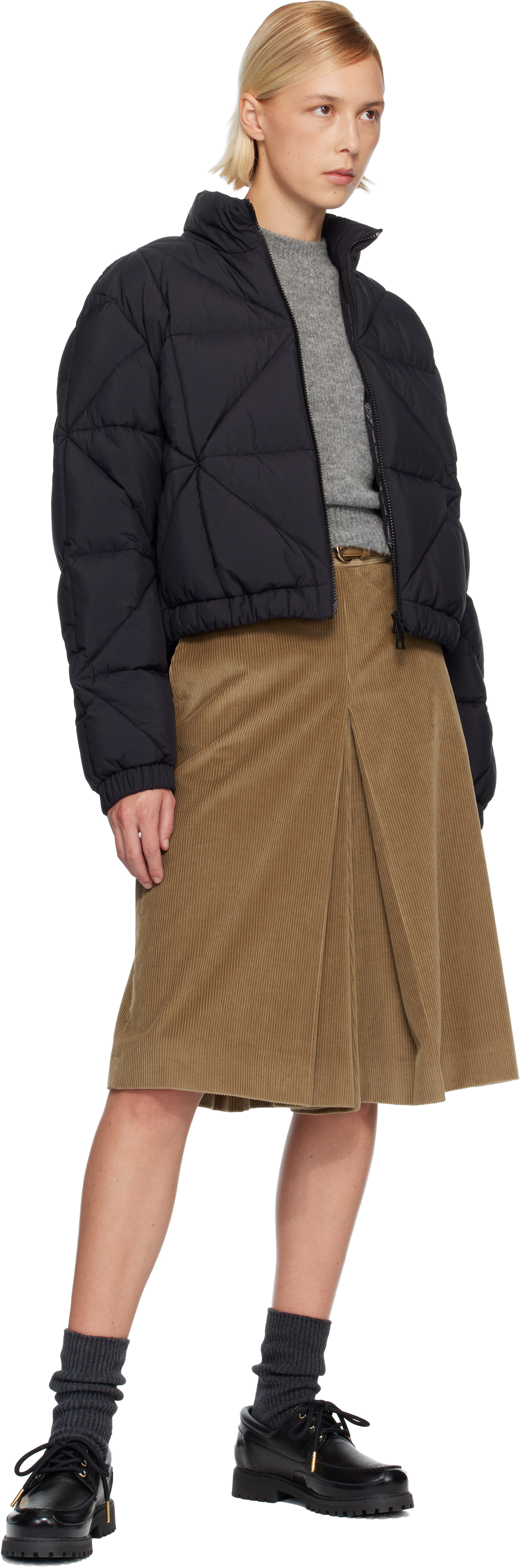 Moncler Black Anafi Down Jacket In Black