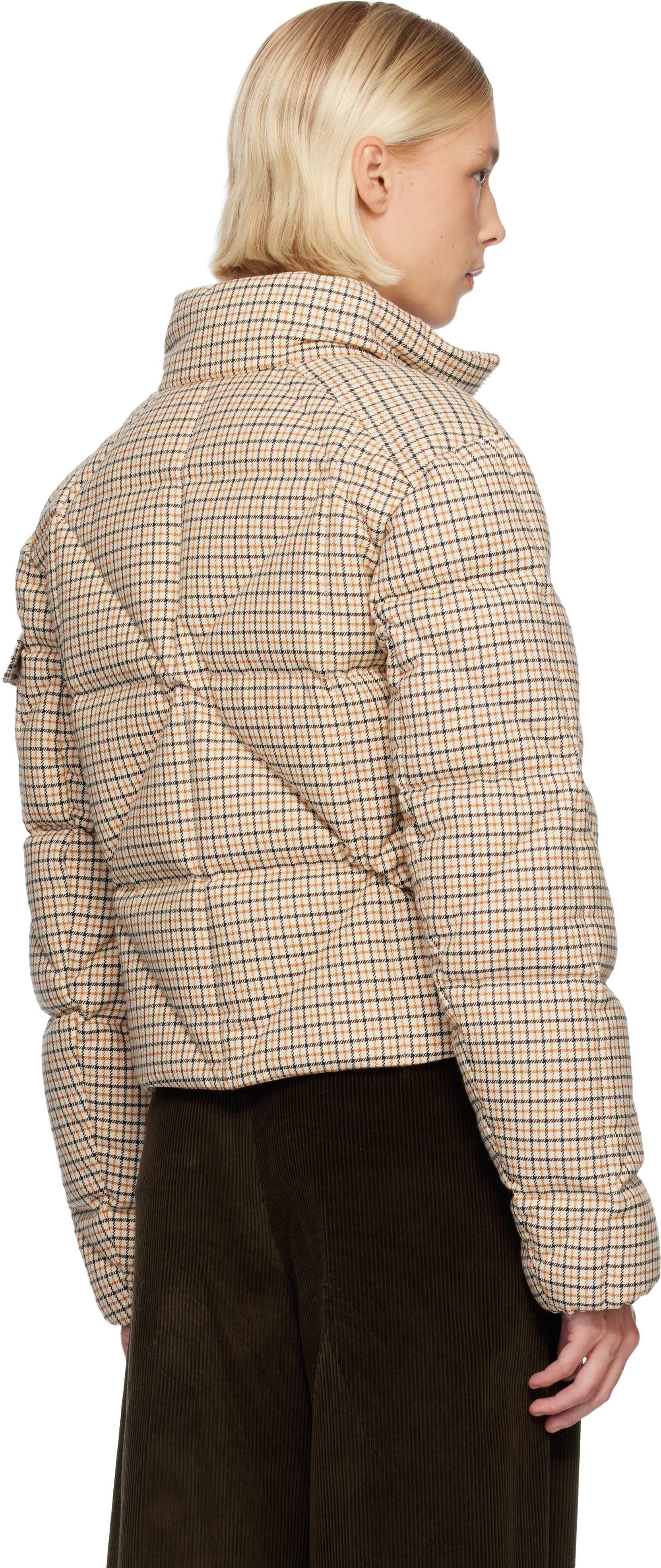 Moncler Off-white Keros Diamond-quilted Wool Blend Short Down Jacket In Neutral