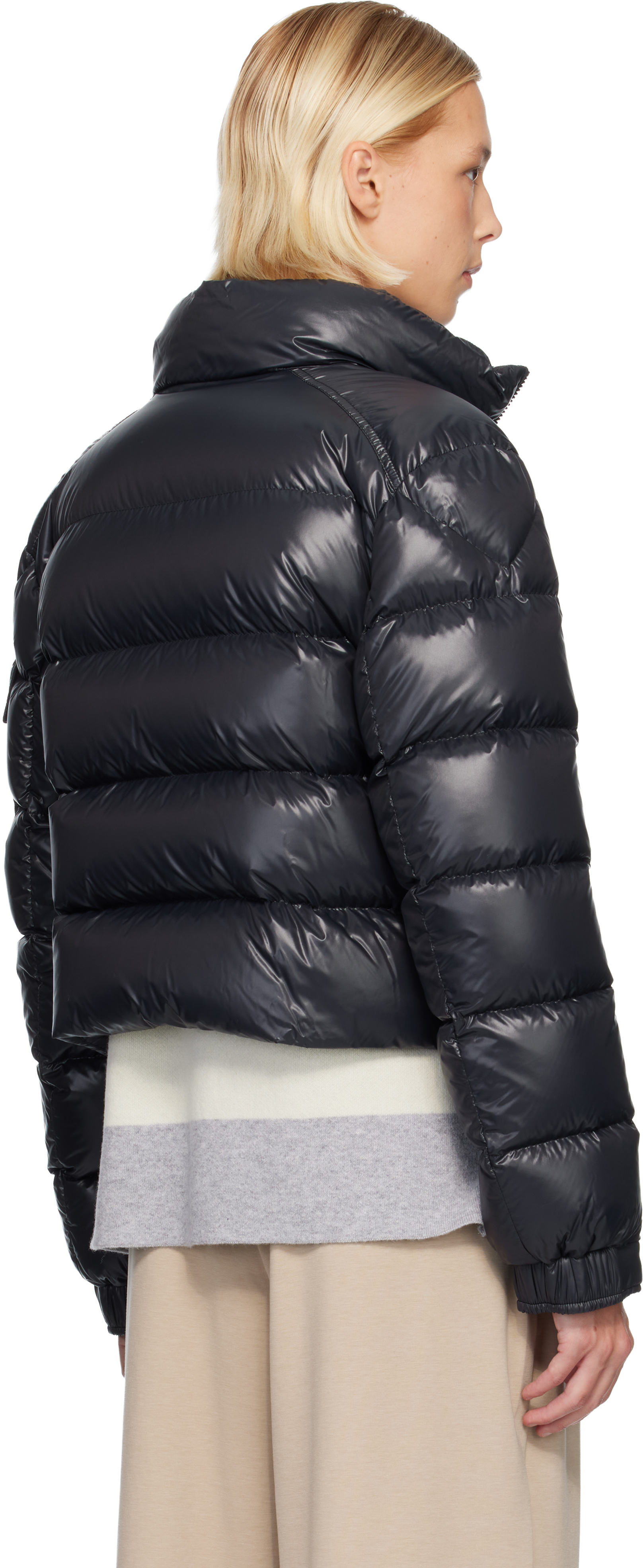 Moncler Black Petra Short Down Jacket In Black