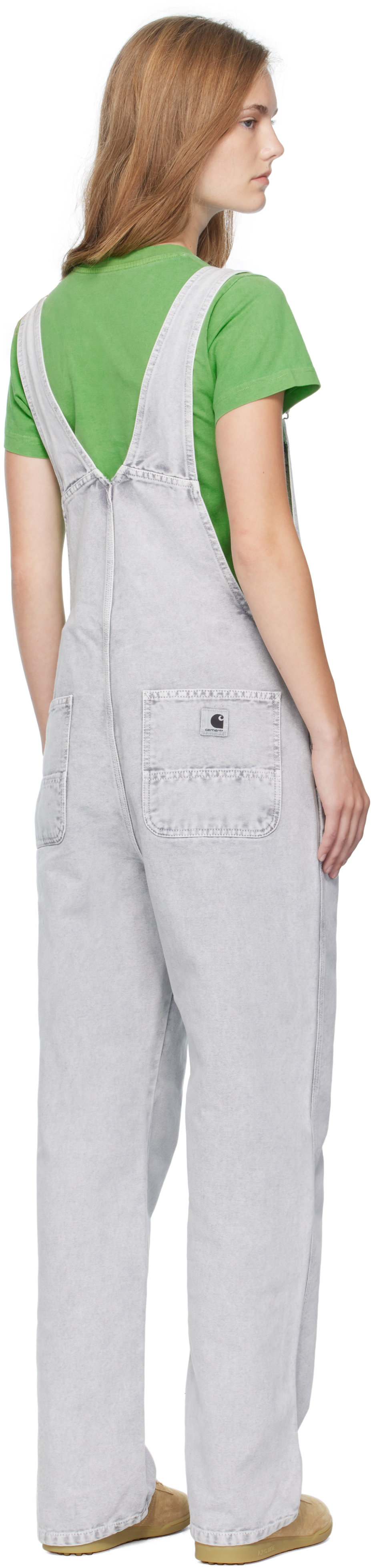 Carhartt Gray Bib Straight Overalls In Black