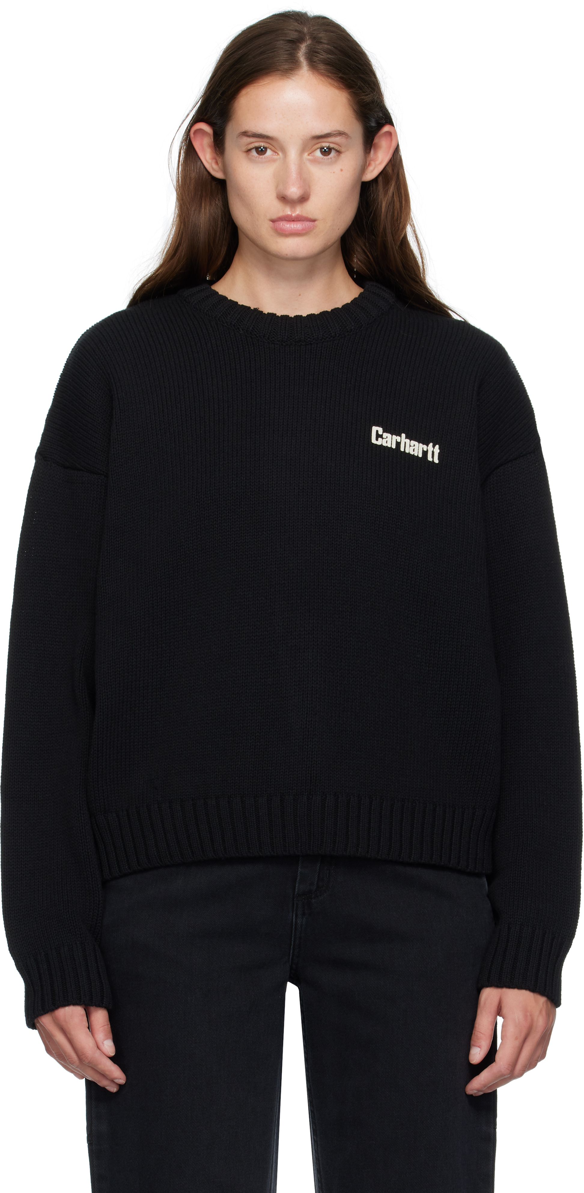 Carhartt Black 'growth' Sweater In Black