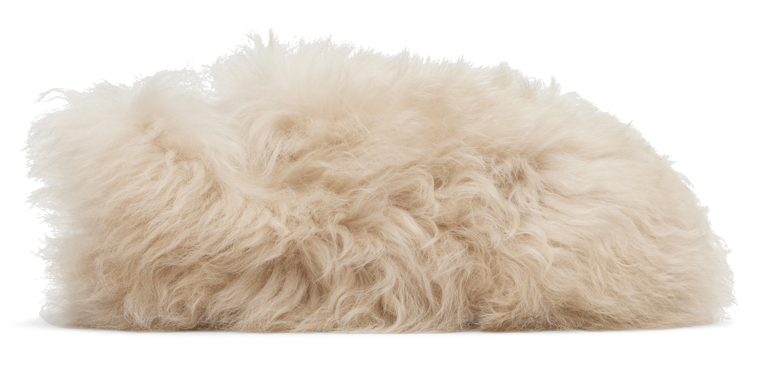 Moncler Beige Snug Shearling Ballerina Flats In Neutral