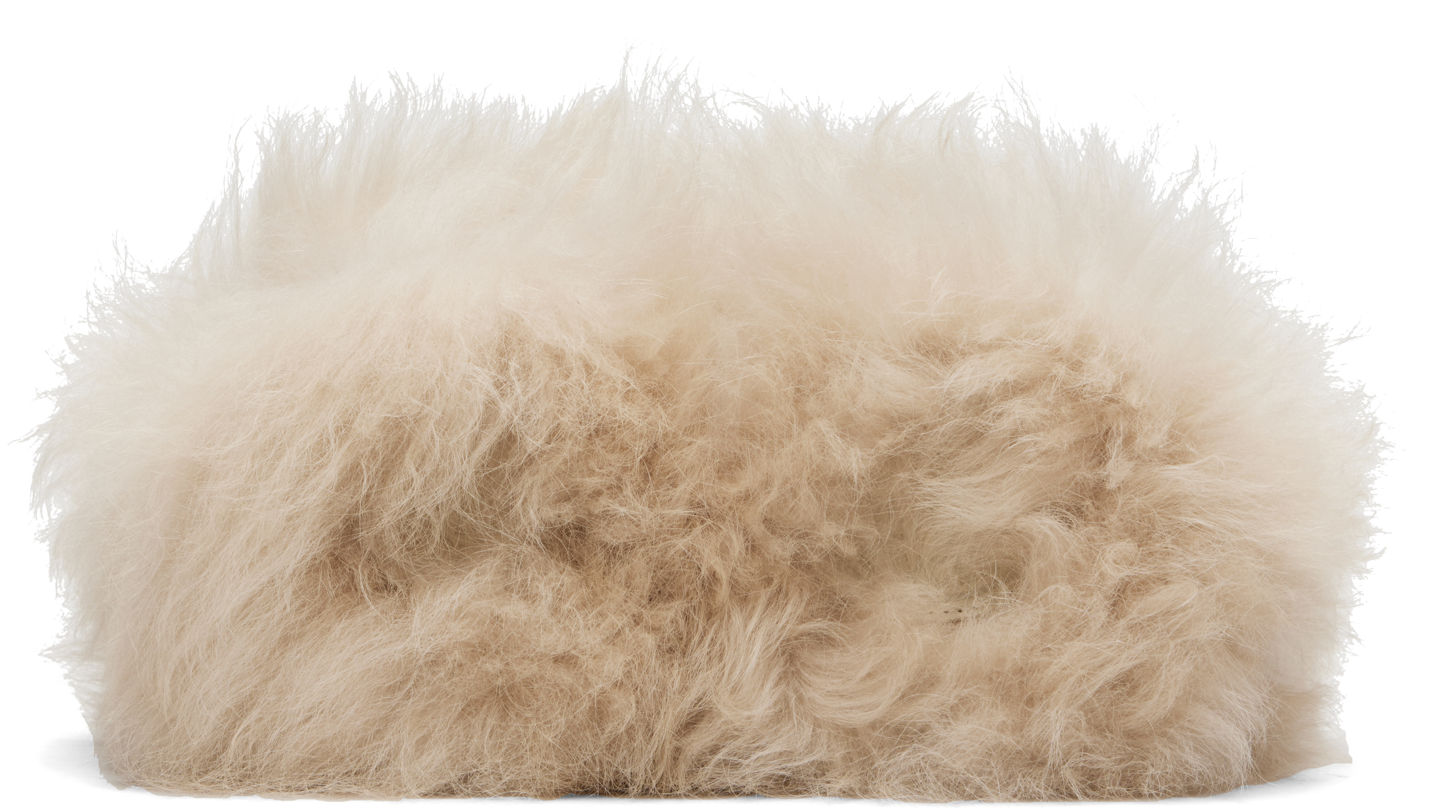 Moncler Beige Snug Shearling Ballerina Flats In Neutral