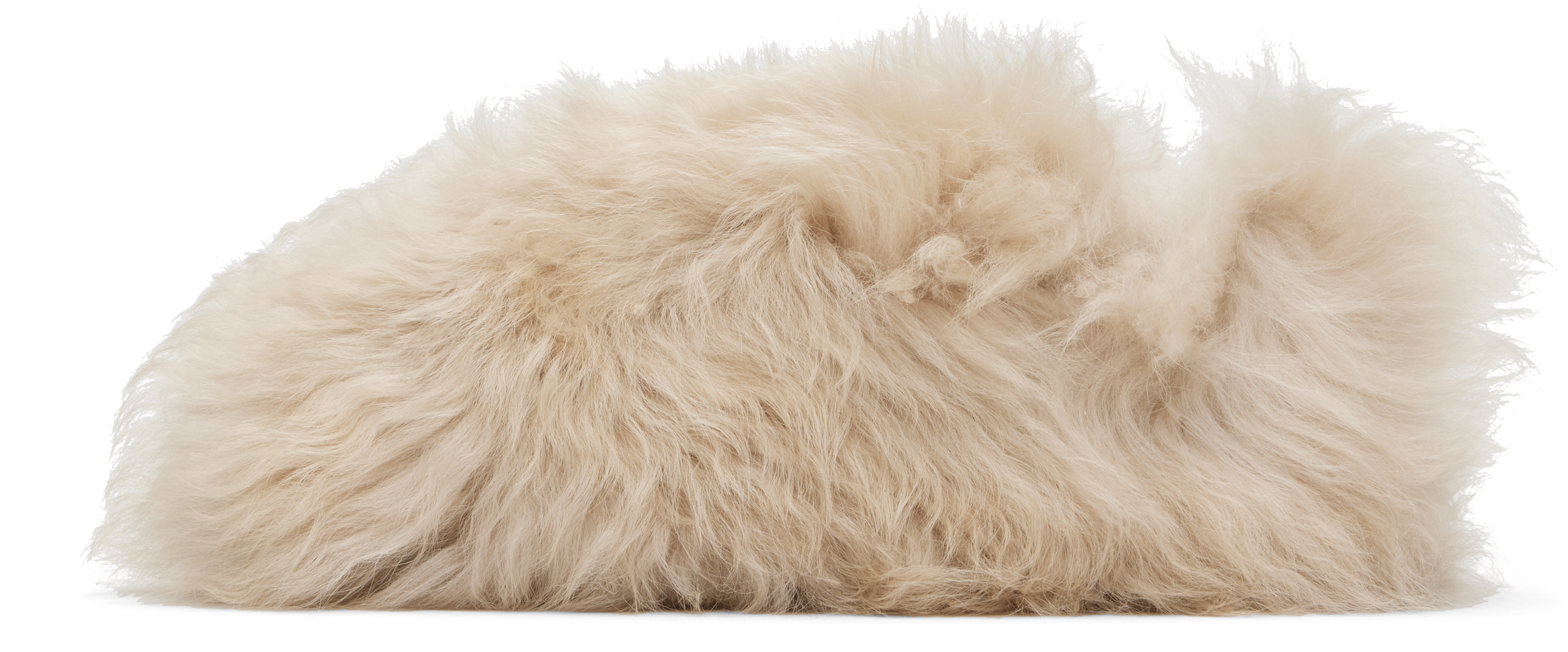 Moncler Beige Snug Shearling Ballerina Flats In Neutral